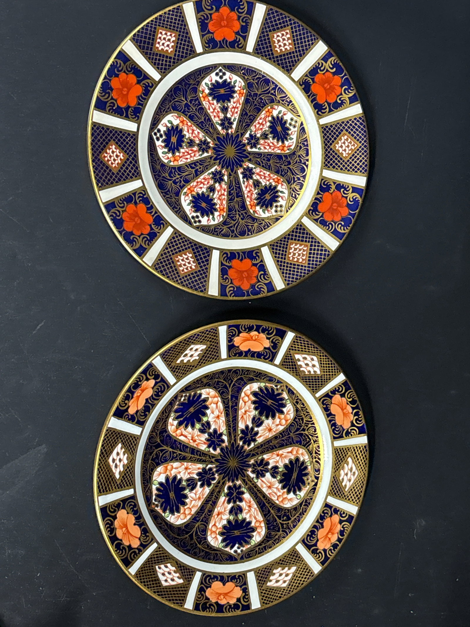 Two similar 6&1/4 inch Royal Crown Derby Old Imari patterned plates (1 of 7)