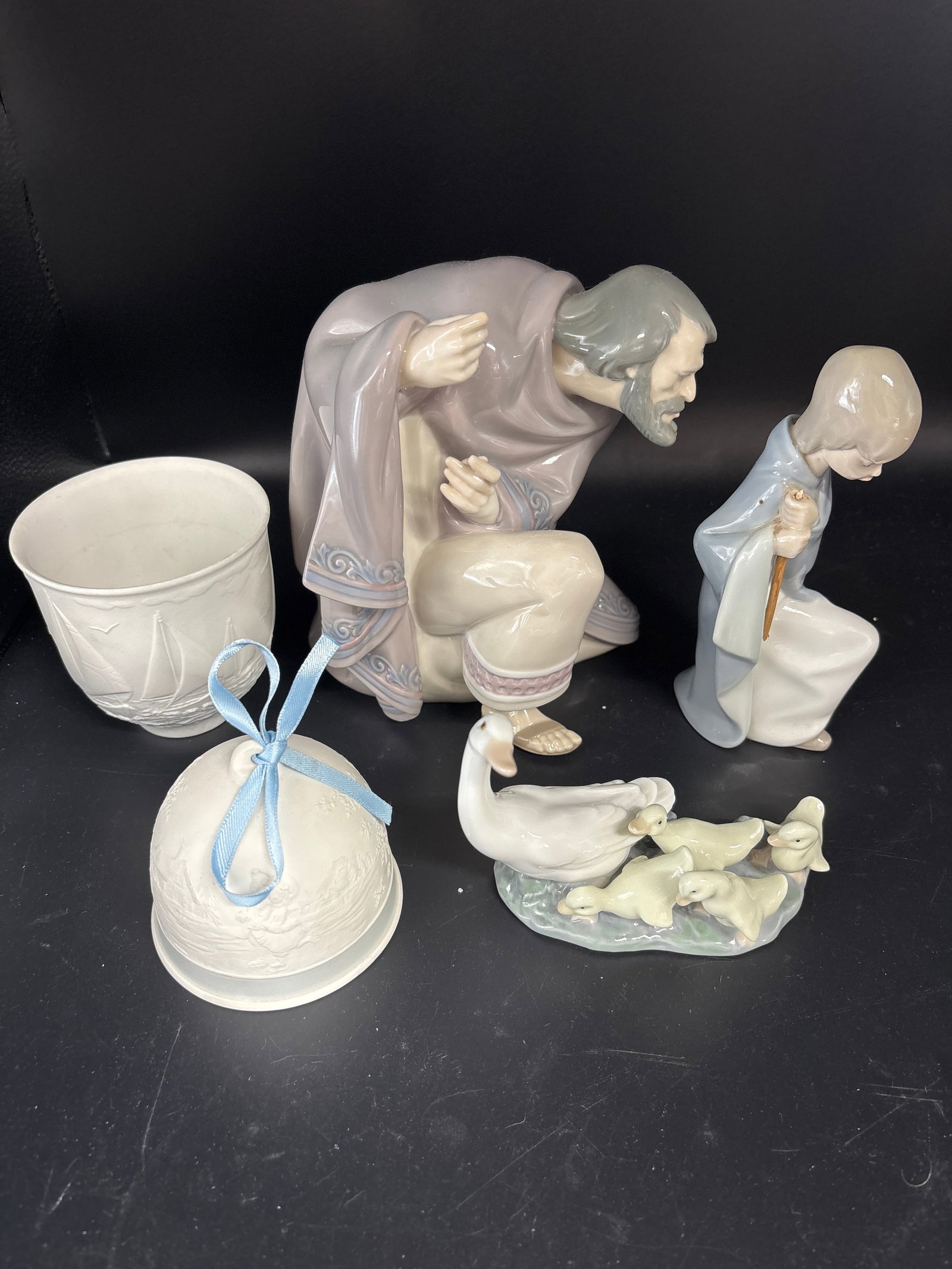 Five Lladro; Lladro Saint Joseph, little saint Joseph, etc (1 of 8)