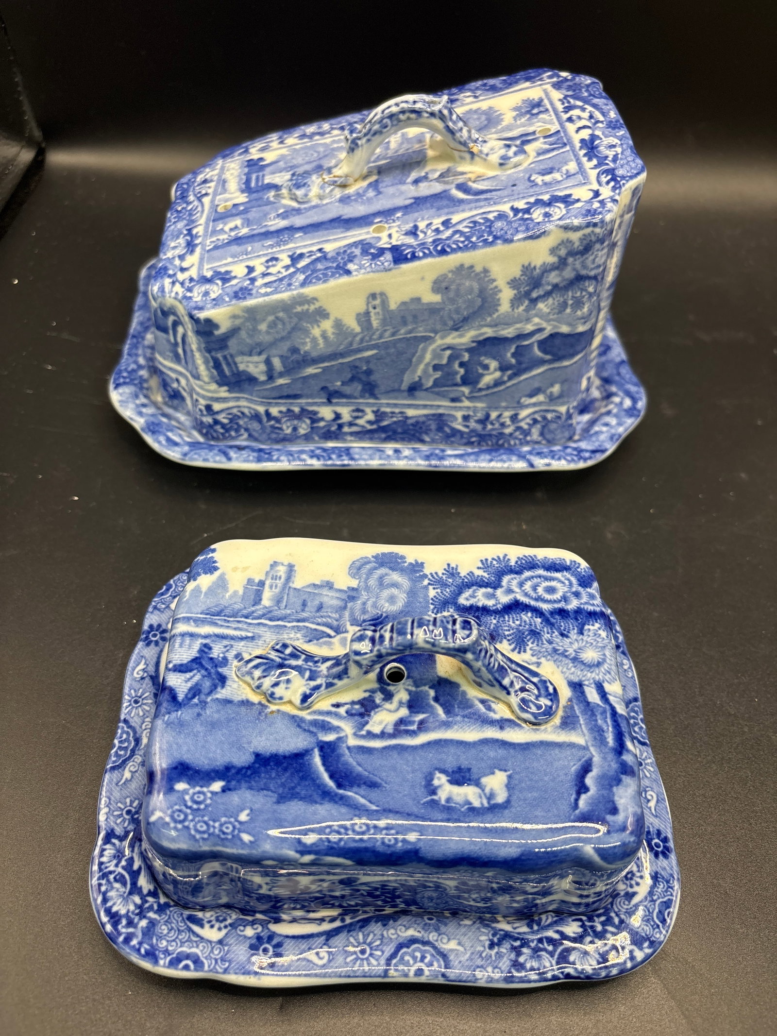 Two vintage Copeland Spode Blue Italian covered dishes (1 of 9)