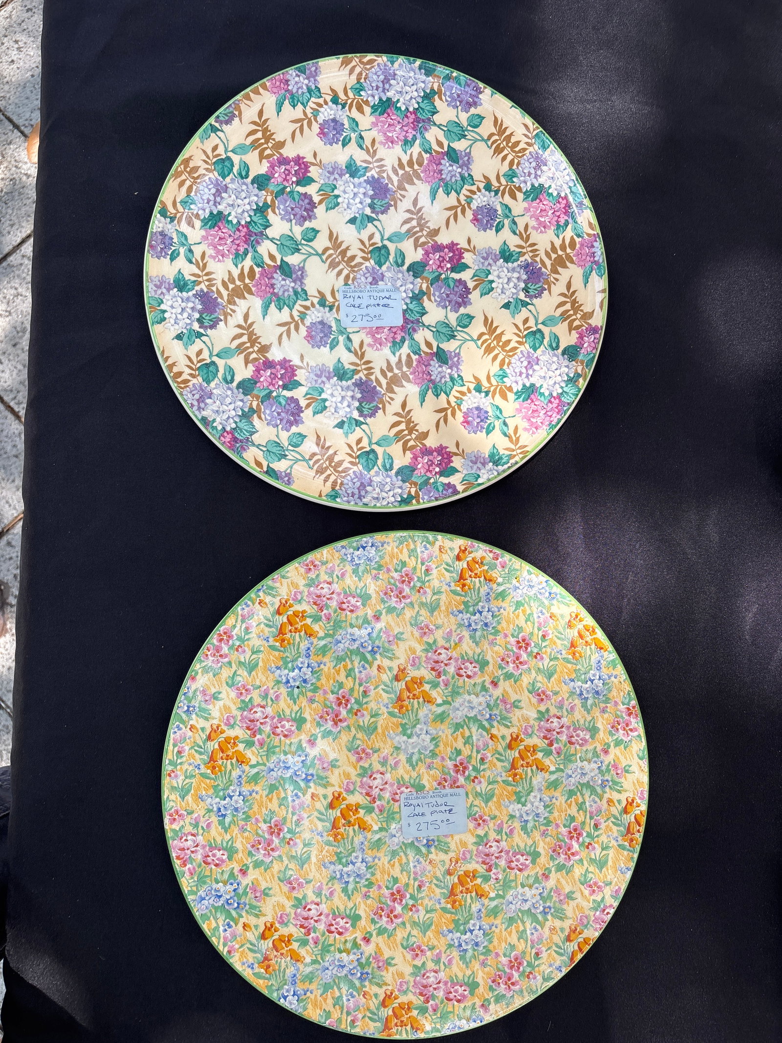 Two Royal Tudor Ware chintz 11&1/2 inch cake plates (1 of 6)