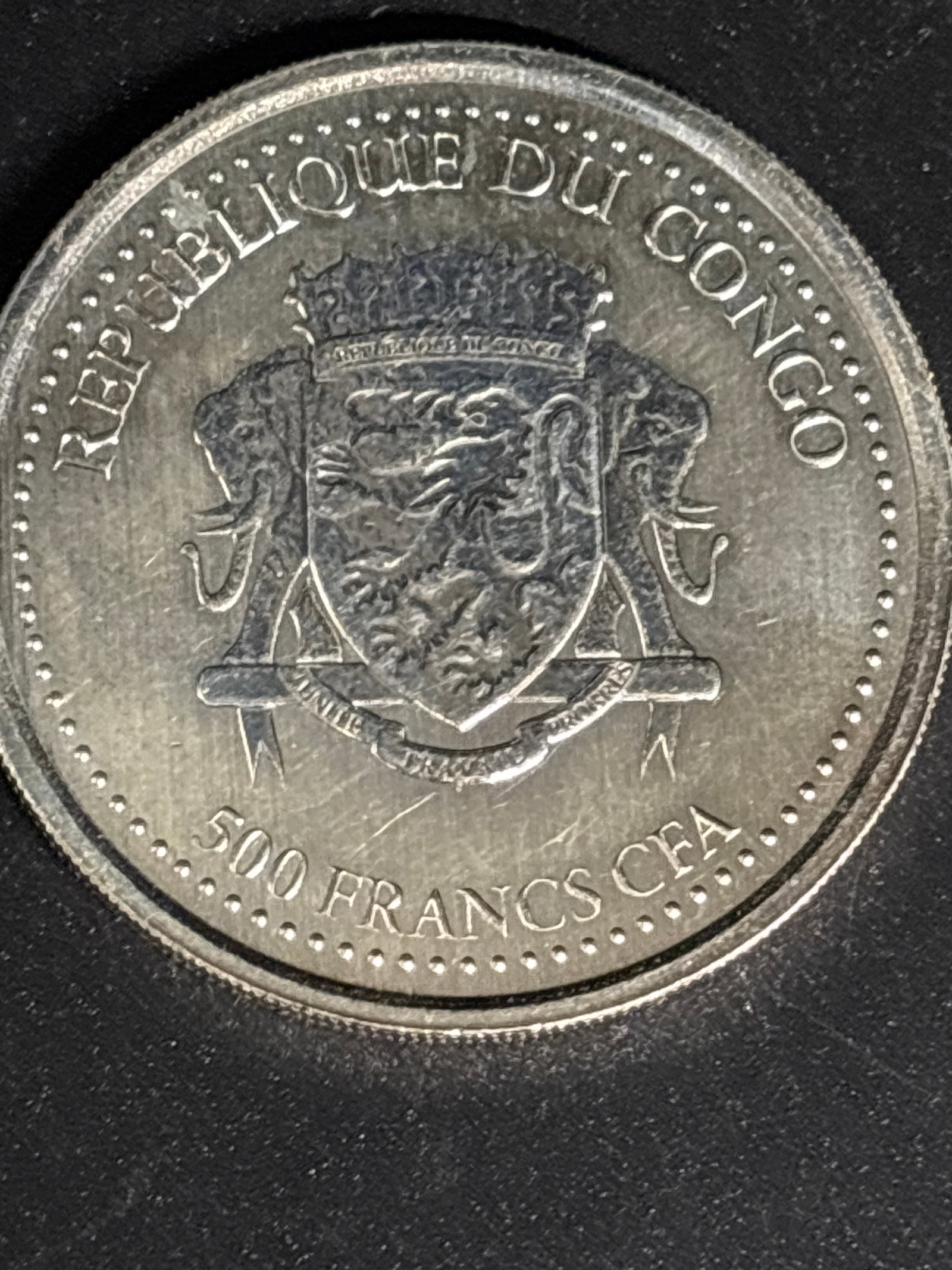 .999 silver 1 oz silver bullion coin from the Republic of the Congo (1 of 5)