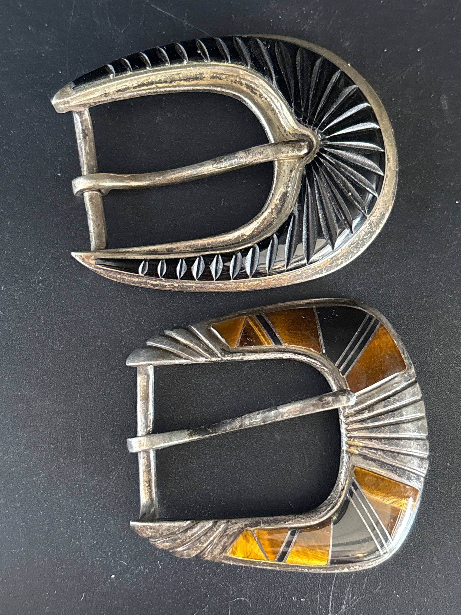 Two B.G. Mudd sterling silver ranger belt buckles (1 of 7)