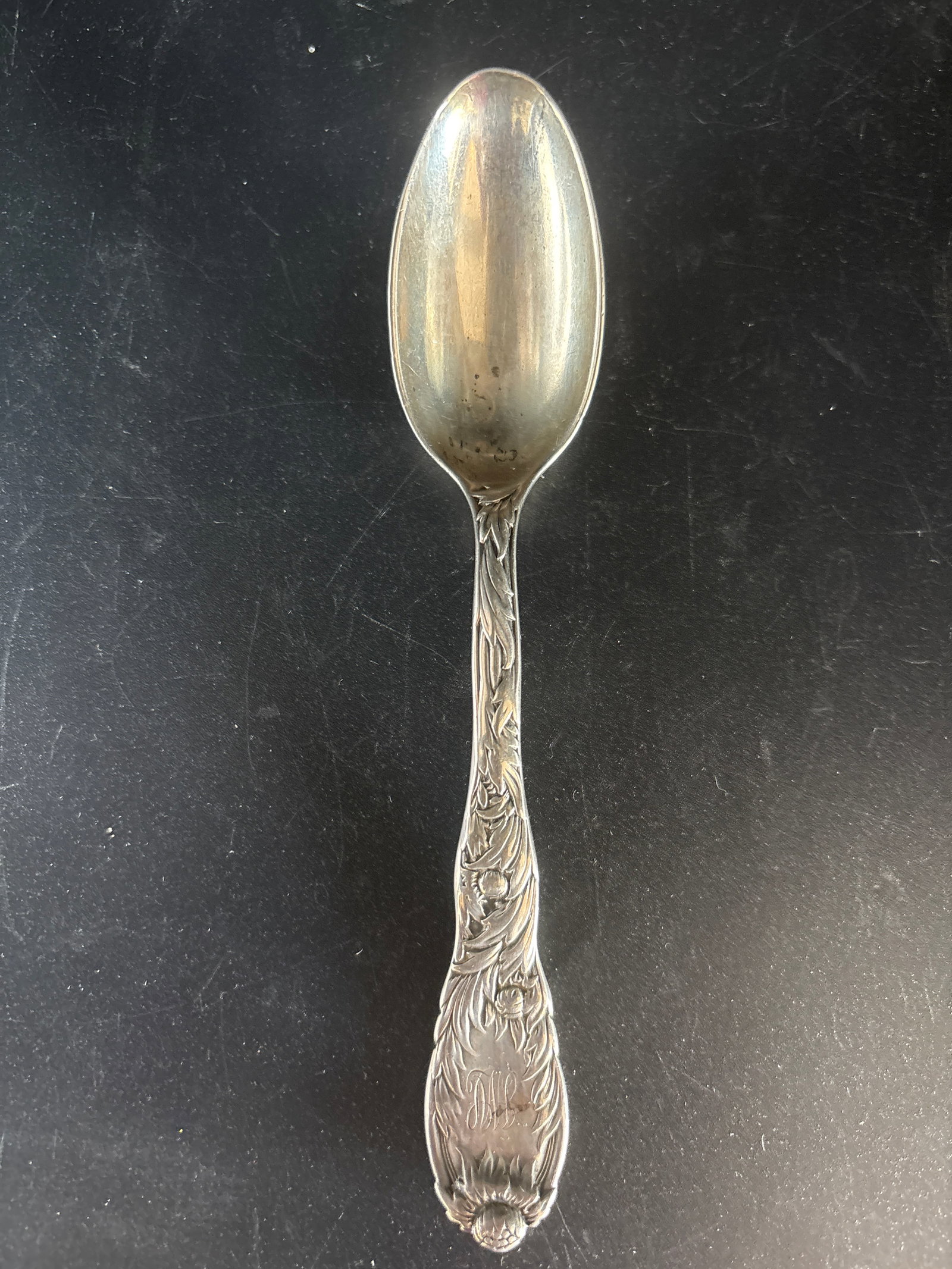 Tiffany Chrysanthemum sterling silver 5&3/4 inch spoon; 40 grams (1 of 9)