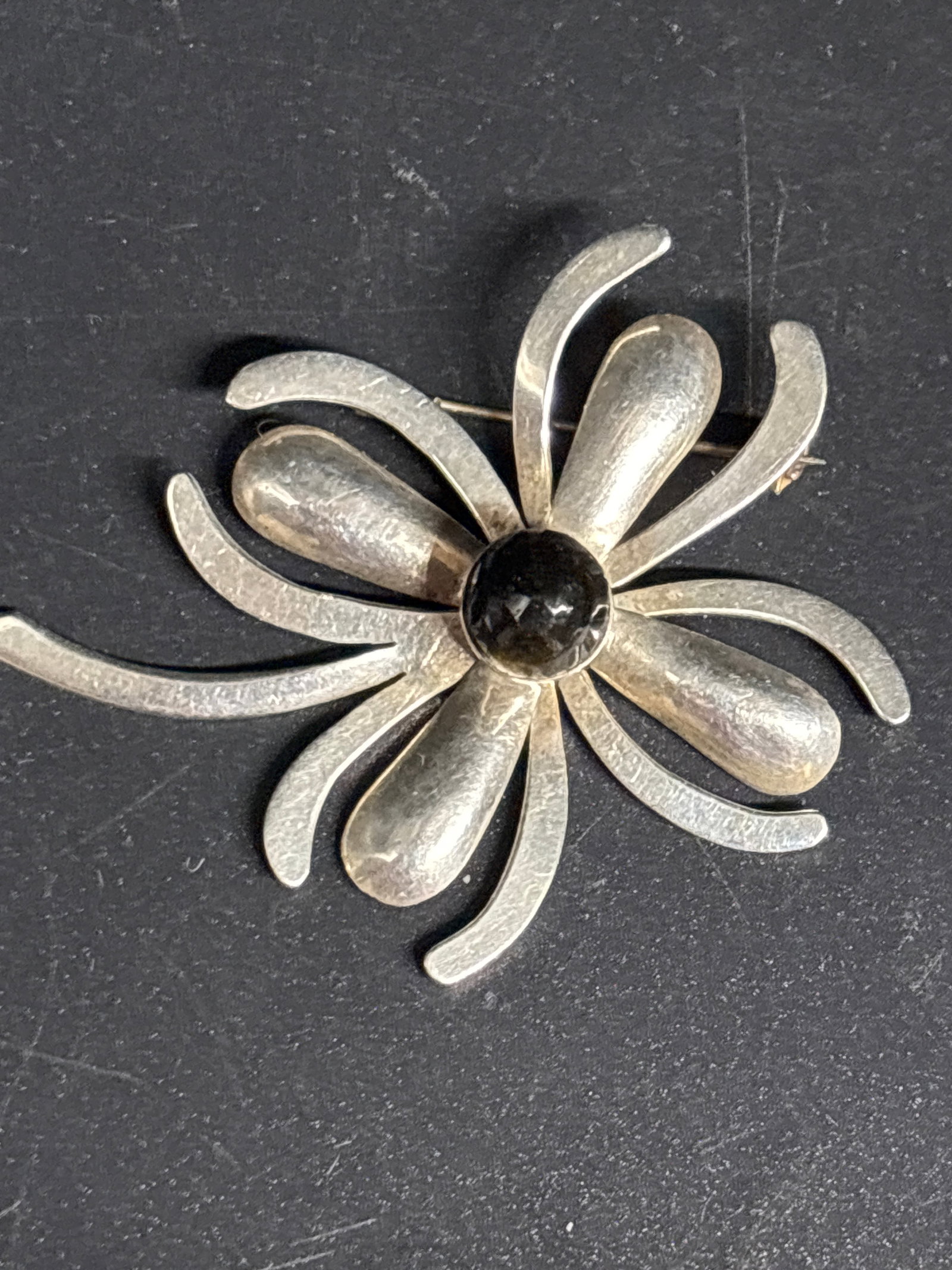 vintage Mexican Taxco sterling silver hand made Brooch (1 of 5)