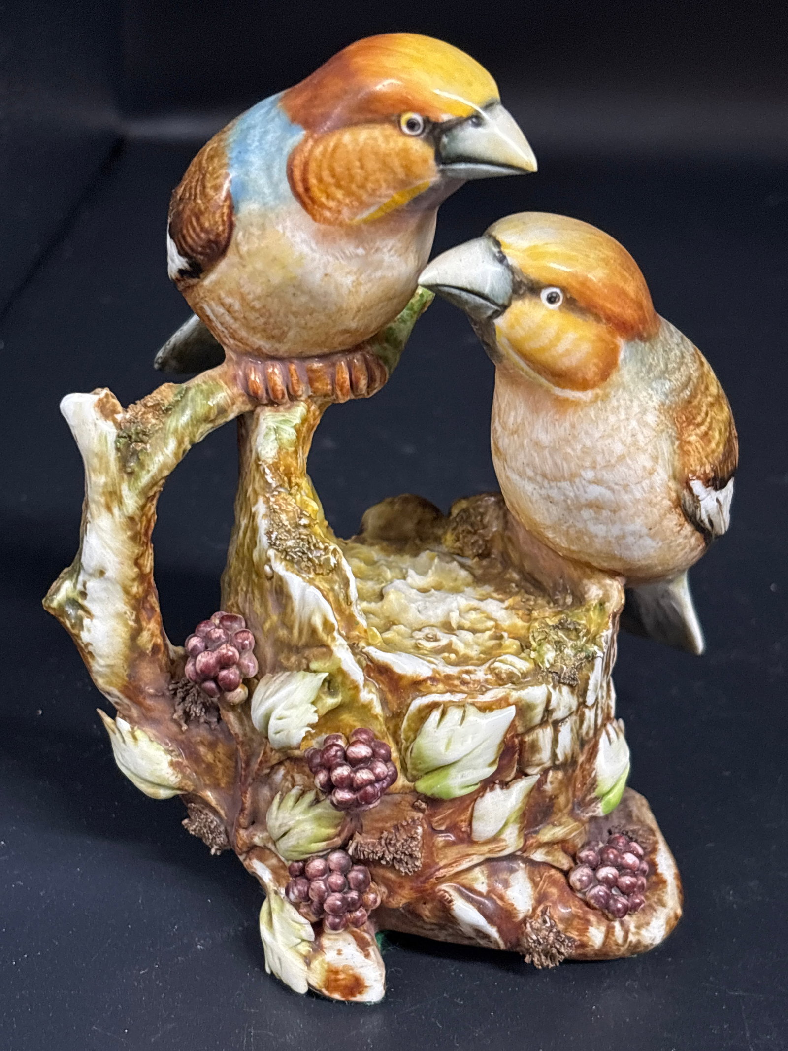 Rare authentic Antonio Borsato hand-painted porcelain birds 6 inch sculpture (1 of 7)