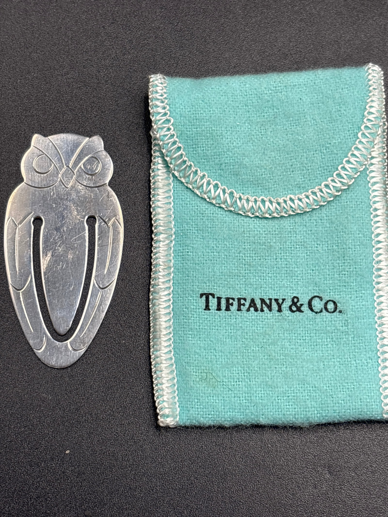 Tiffany & Co. sterling silver owl form bookmark . (1 of 5)