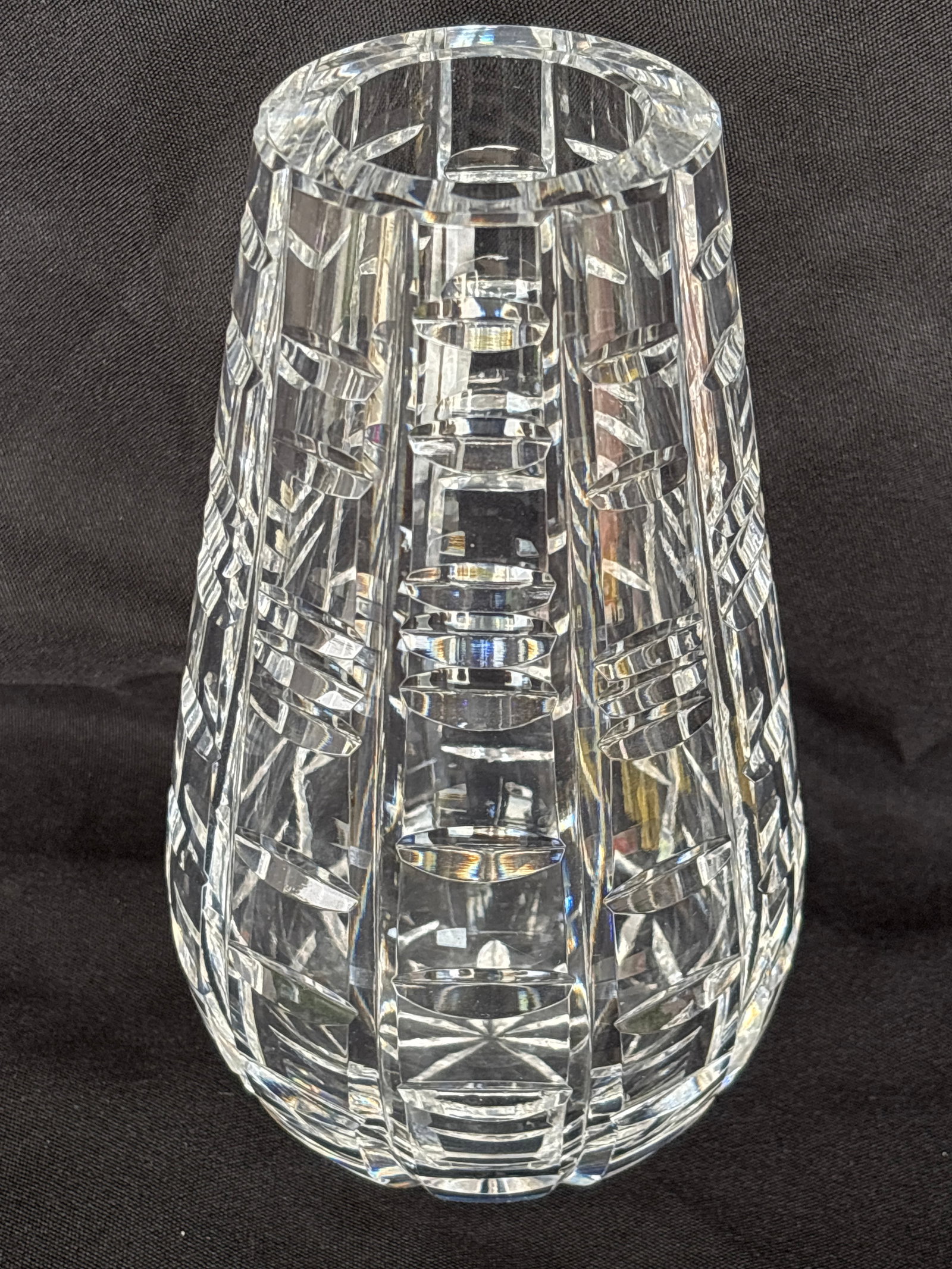 vintage original Waterford Irish Crystal ‘Tralee’ pattern 7 inch vase (1 of 7)