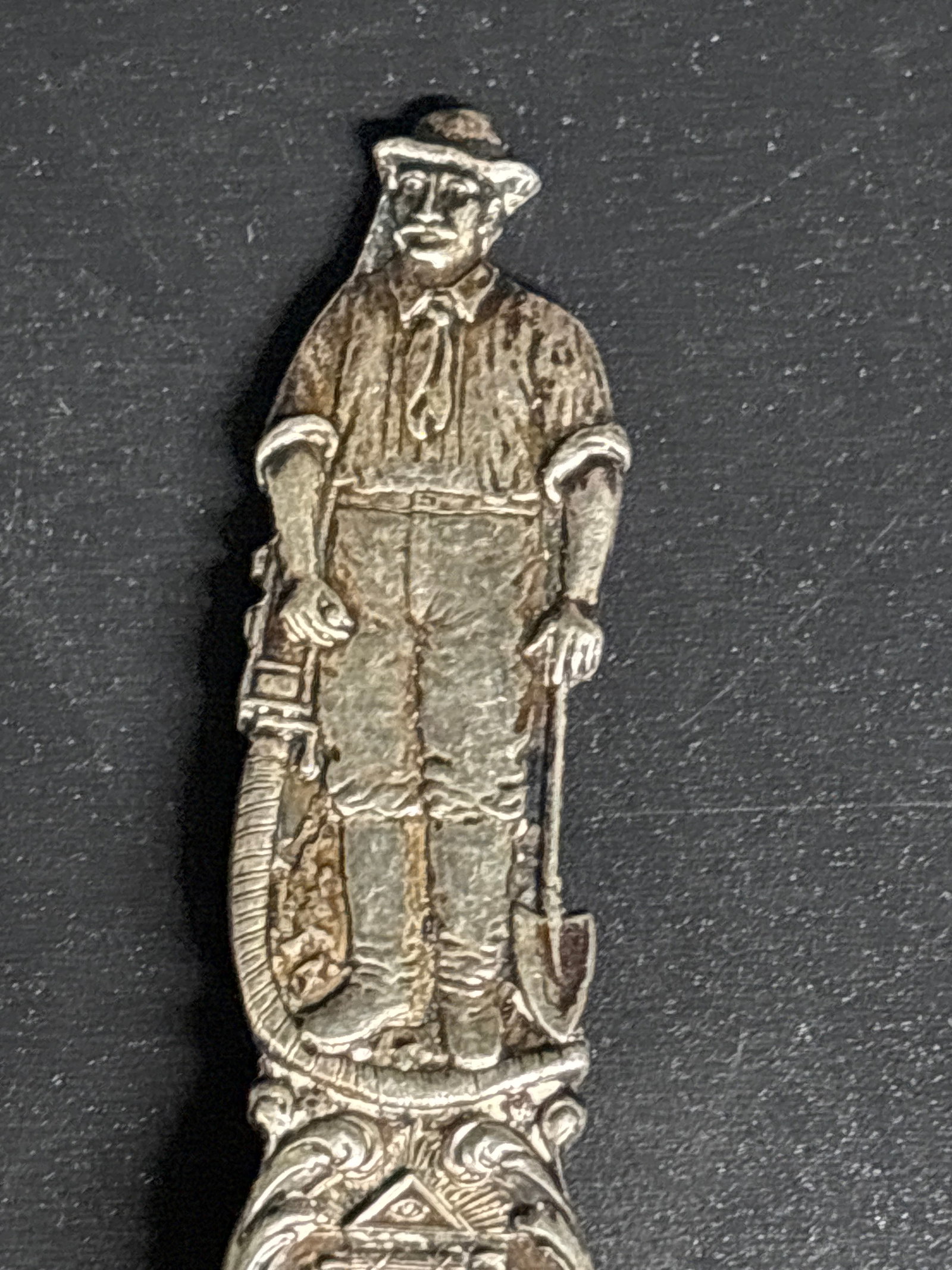 Rare antique sterling Silver minor handled Denver souvenir sooon, 29 grams (1 of 7)