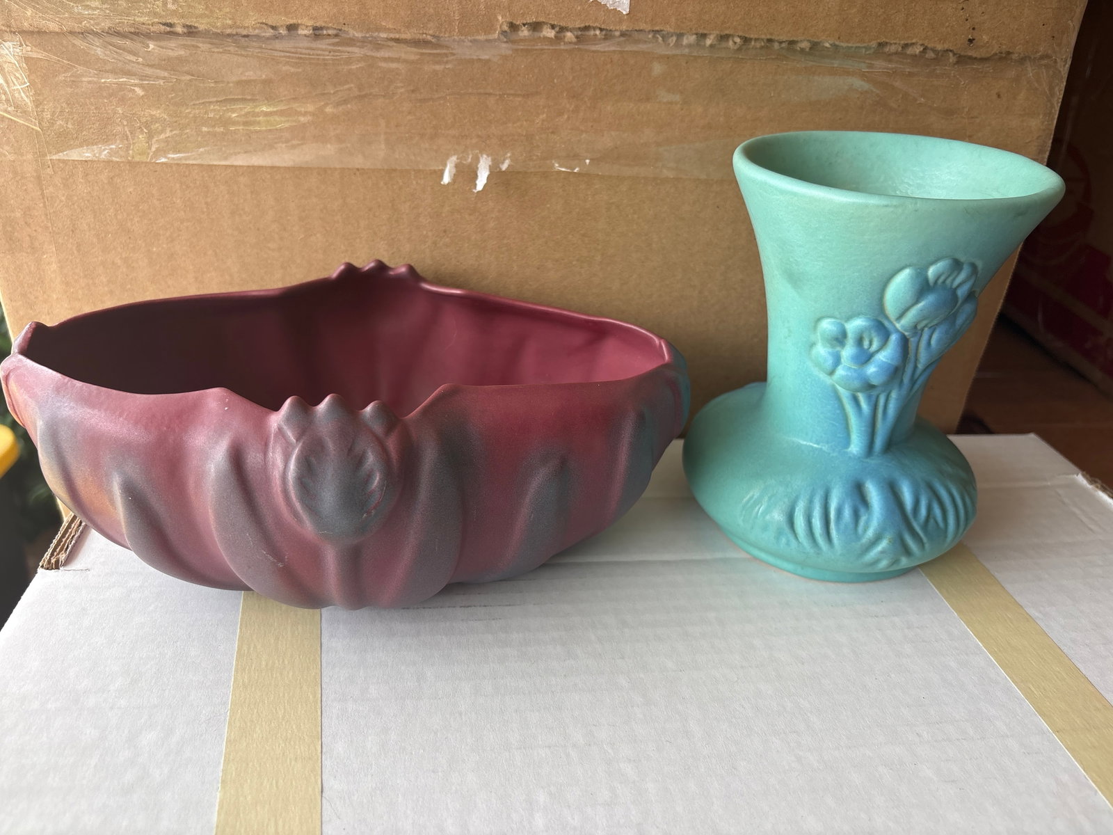 Two early Van Briggle art pottery (1 of 6)