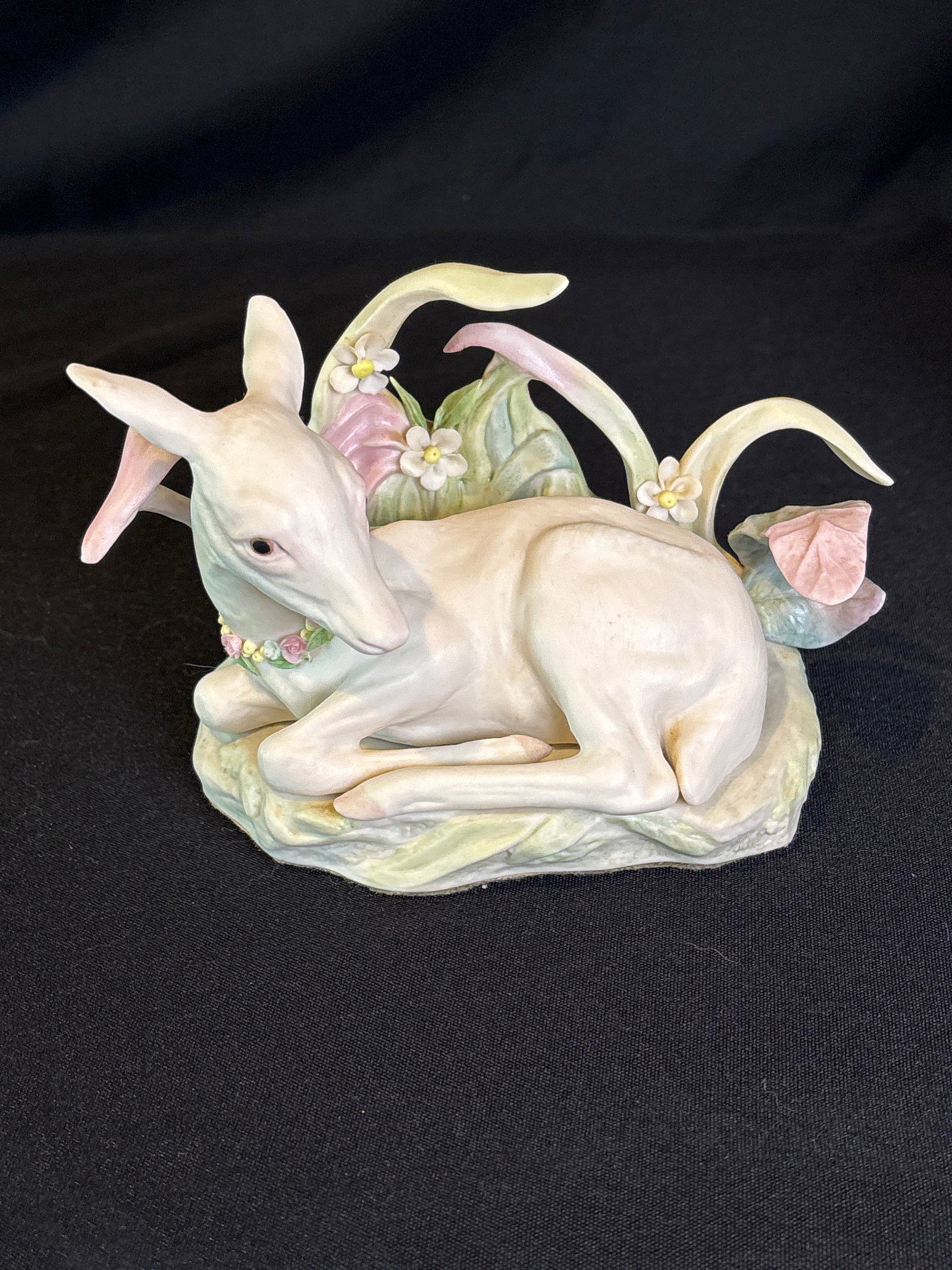 Rare & desirable "Desiree, the White Deer," limited-edition bisque porcelain figurine: "Desiree, the White Deer," a limited-edition bisque porcelain figurine created by the renowned American art studio Cybis Porcelain.Key Details & IdentificationArtist/Studio: Cybis Porcelain, designed 