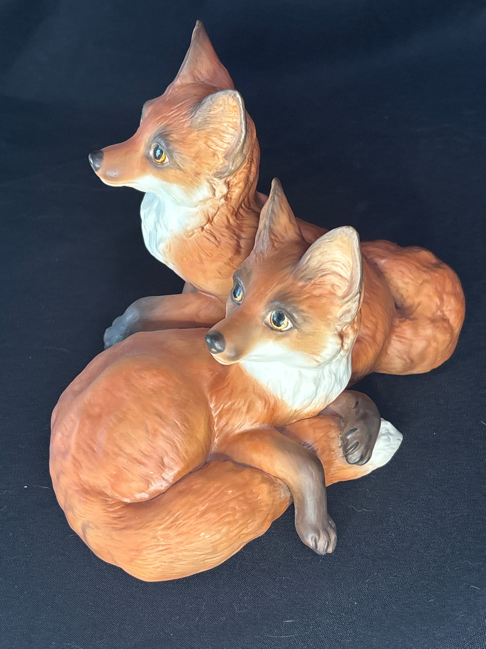 Cybis Porcelain American Red Fox Cubs "Chatsworth & Sloane" Sculpture (1 of 9)