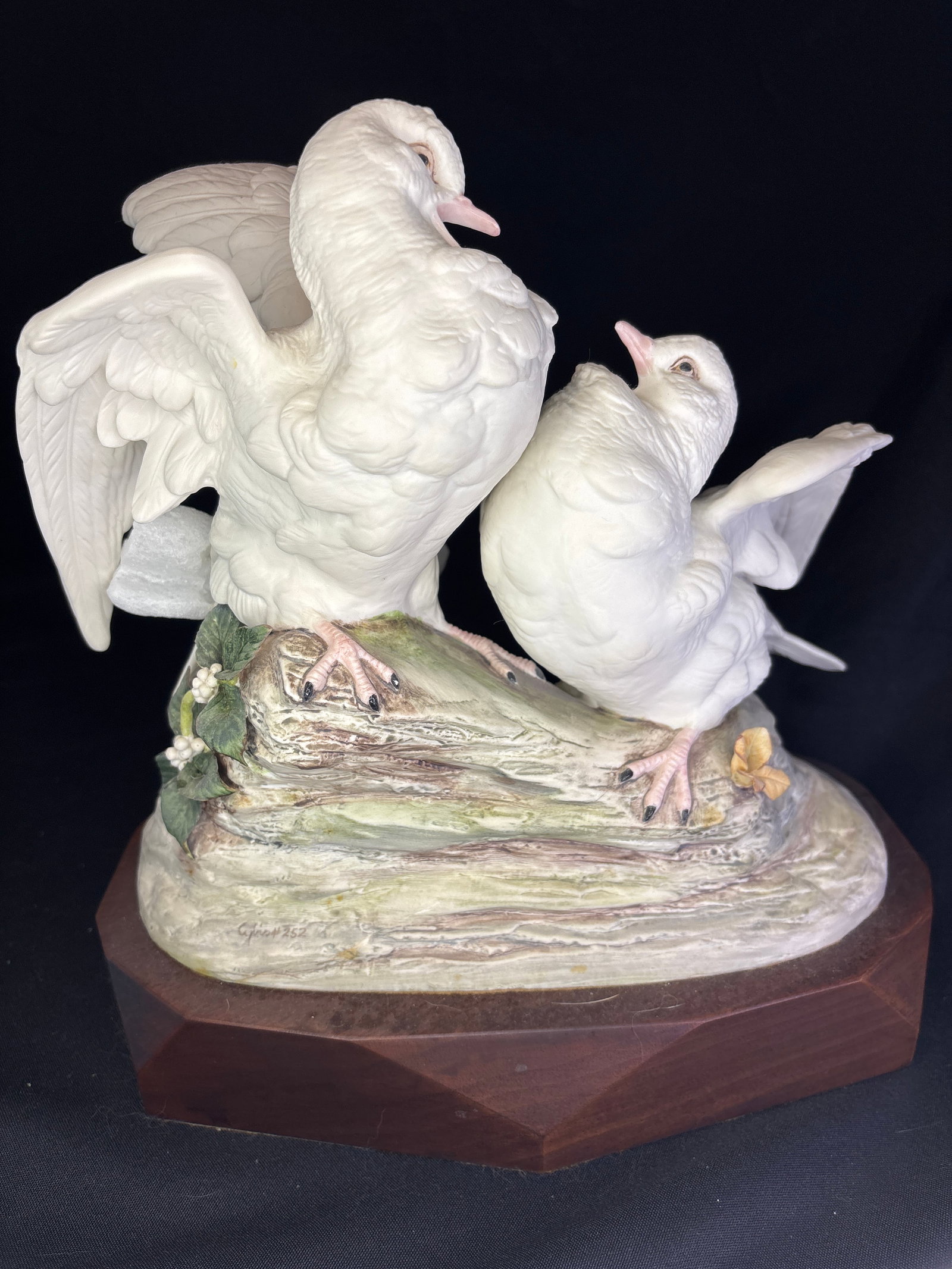 First ever!!! Limited edition Cybis Bisque Porcelain "Turtle Doves, Doves of Peace" Sculpture: Design History: This iconic piece (Style #331) was originally designed by Patricia Eakin and Marylin Chorlton.......It made history as the first ever limited numbered edition of a porcelain sculpture.
