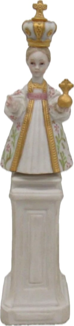 Cybis small porcelain bust Infant of Prague figurine sculpture: Cybis Porcelain Studio produced multiple versions of the Infant of Prague figurine during the mid-20th century. When collectors refer to the "small" Cybis version, they are typically looking at one of