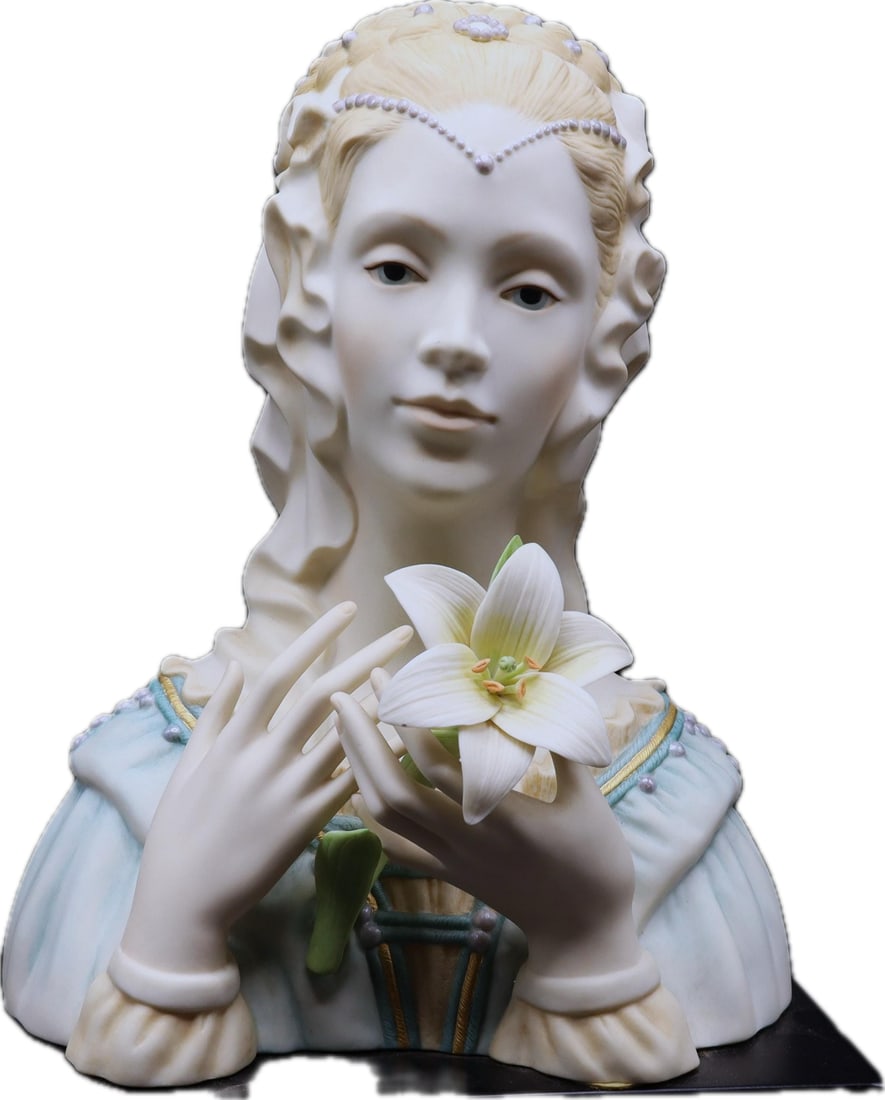 Cybis white Madonna with lily 12.5 inch Bust (1 of 1)