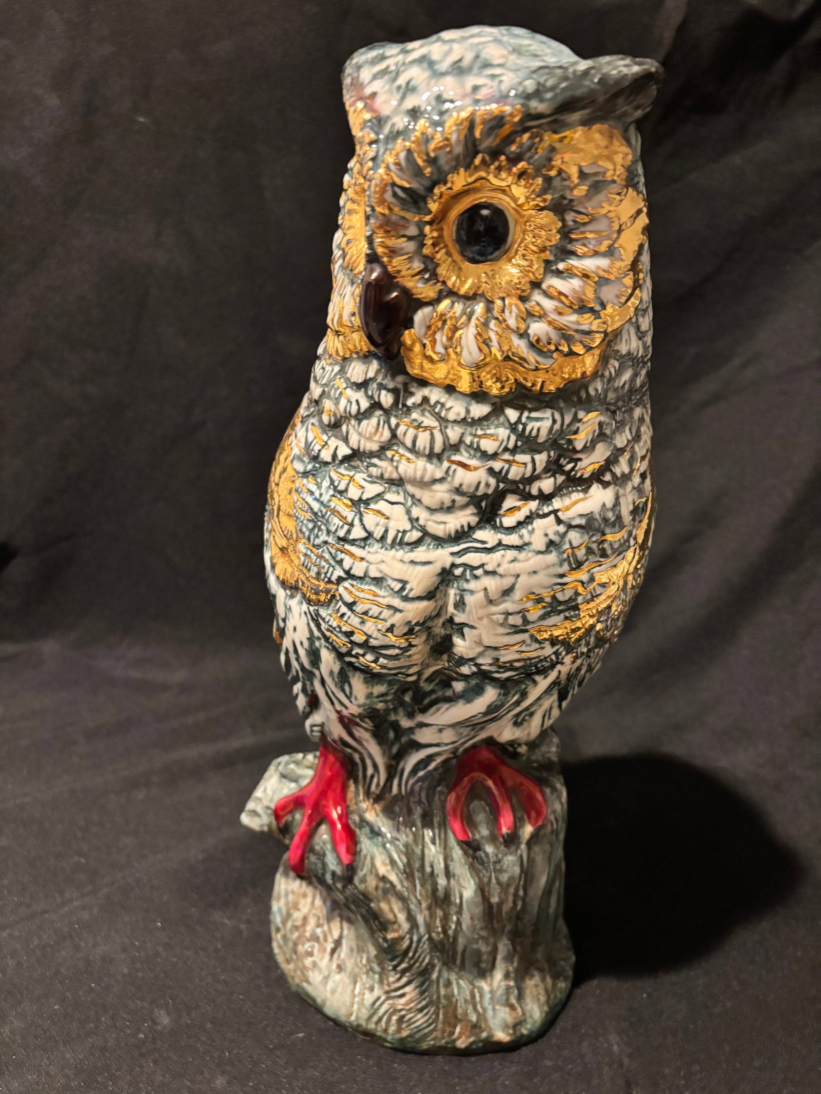 ultra-rare experimental glaze "Great Horned Owl"; one of two known examples (1 of 2)