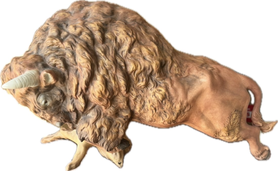 Large highly collectible Cybis American Bison (Buffalo) porcelain figurine (1 of 8)