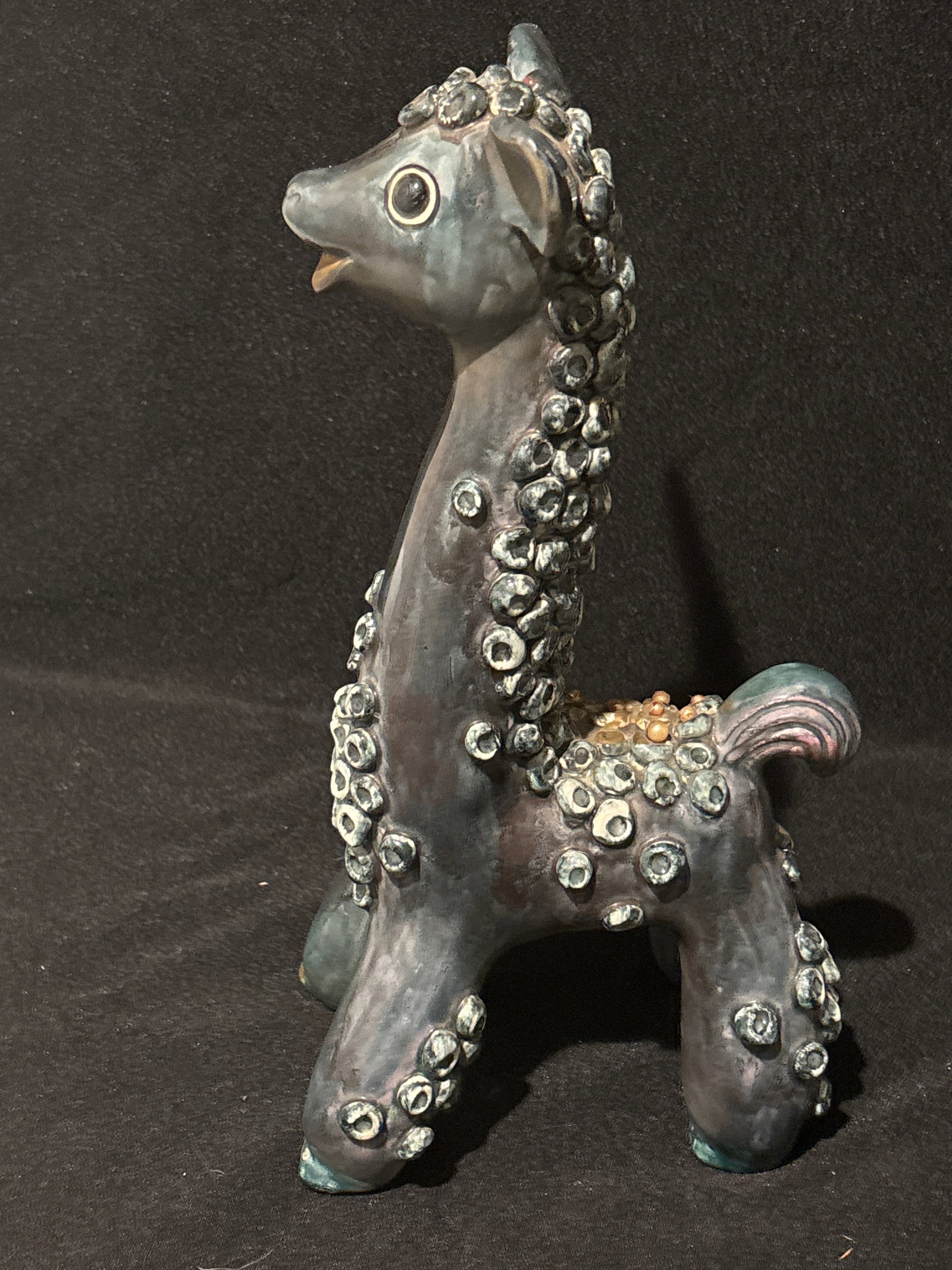 Large Cybis 1940's rare "Baby Sheep" 12 inch Folklore Animals statue: authentic, rare 1940s Cybis "folklore" Baby Sheep figurine.While its distinctively long neck and stylized structure closely mimic a short-legged giraffe or a llama, it was officially designated by the