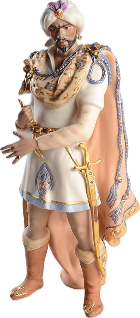 Rare strict Limited edition Cybis "Othello" 15 inch sculpture: relatively rare on the secondary market. Cybis Othello is a highly collectible, hand-painted bisque porcelain figurine. Designed by artist Gertrude Fass and introduced in 1983, it was created as a com