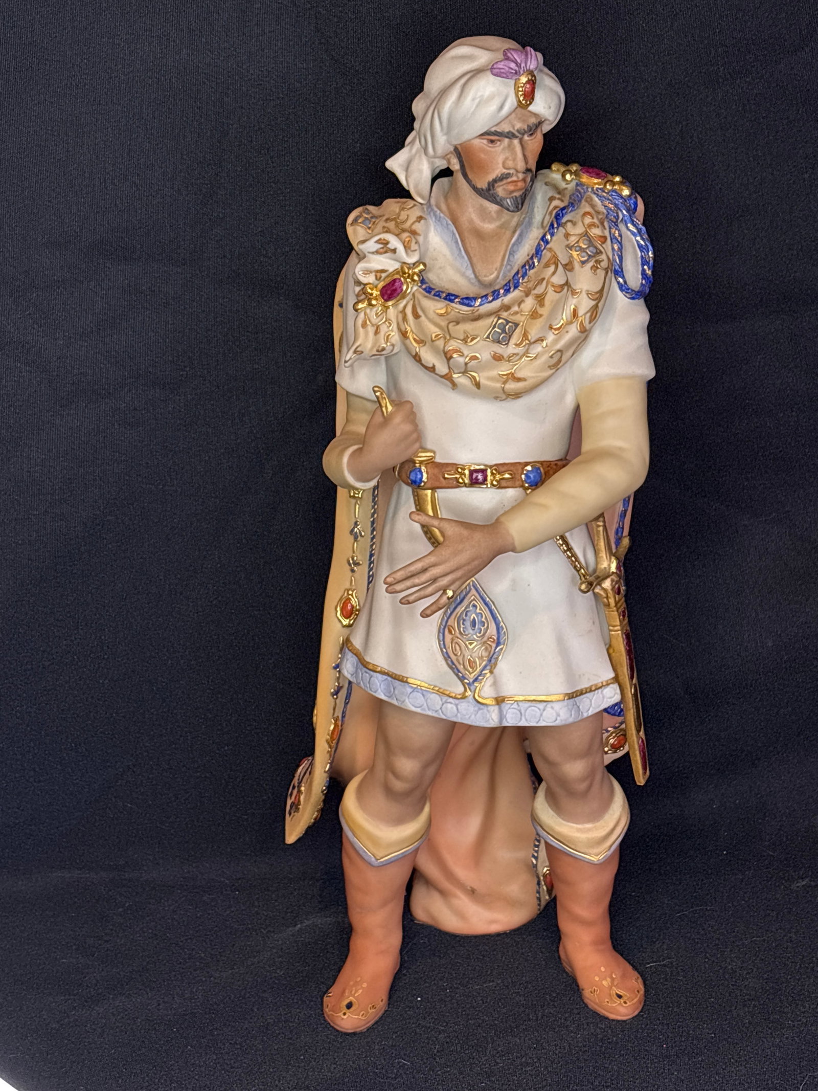 Rare strict Limited edition Cybis "Othello" 15 inch sculpture: Second offered; identical to lot #171relatively rare on the secondary market. Cybis Othello is a highly collectible, hand-painted bisque porcelain figurine. Designed by artist Gertrude Fass and introd