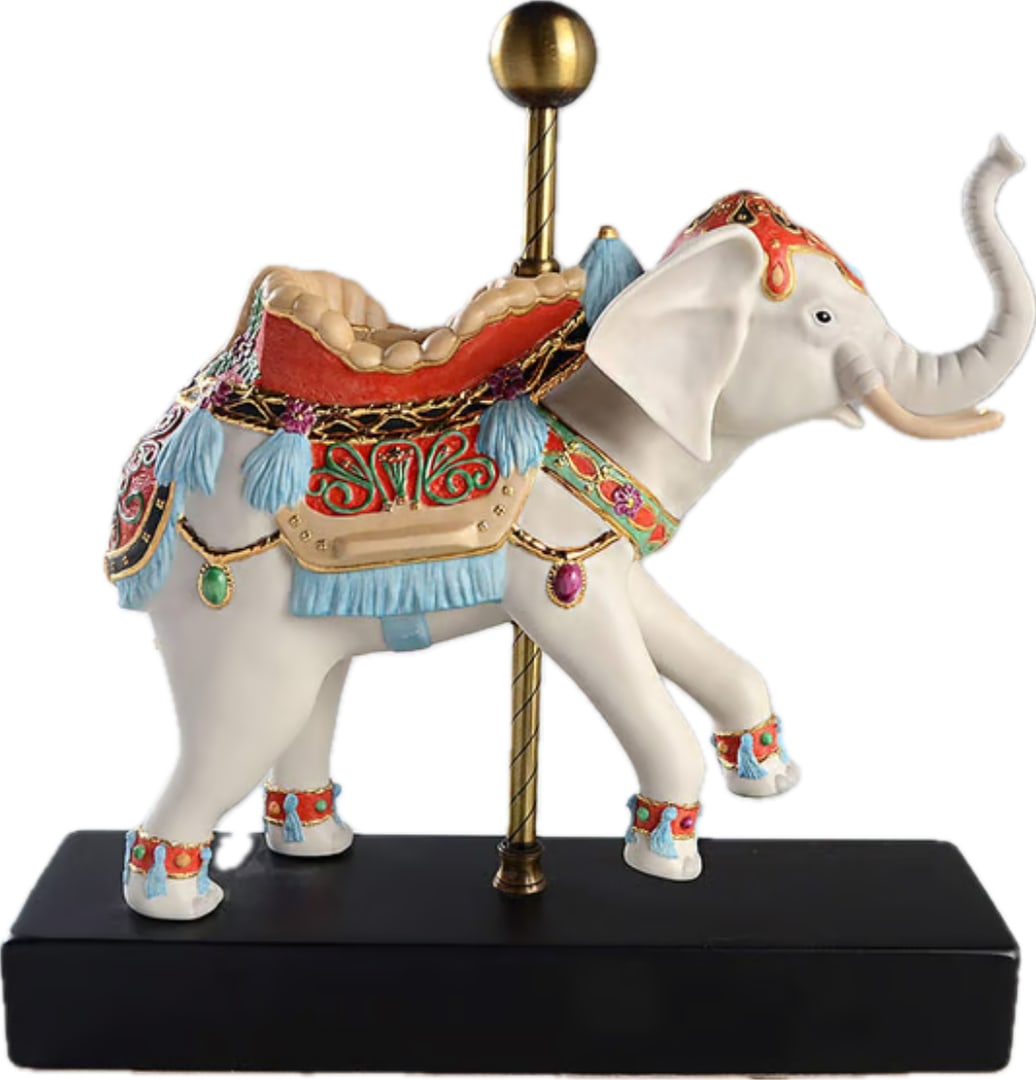 Cybis "Jumbo" carousel elephant 12.5 inch sculpture (1 of 1)