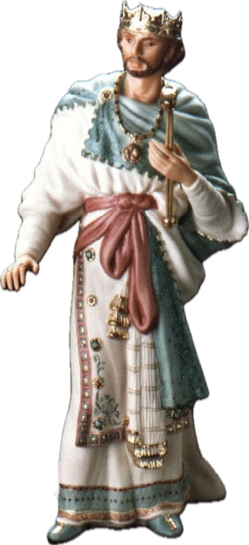 Highly sought-after Limited edition Cybis King Solomon 15 inch sculpture: Second one offered. Cybis King Solomon is a highly dramatic and sought-after fine porcelain figurine produced by the renowned Cybis Porcelain studio. Designed and sculpted by the prominent Cybis artis