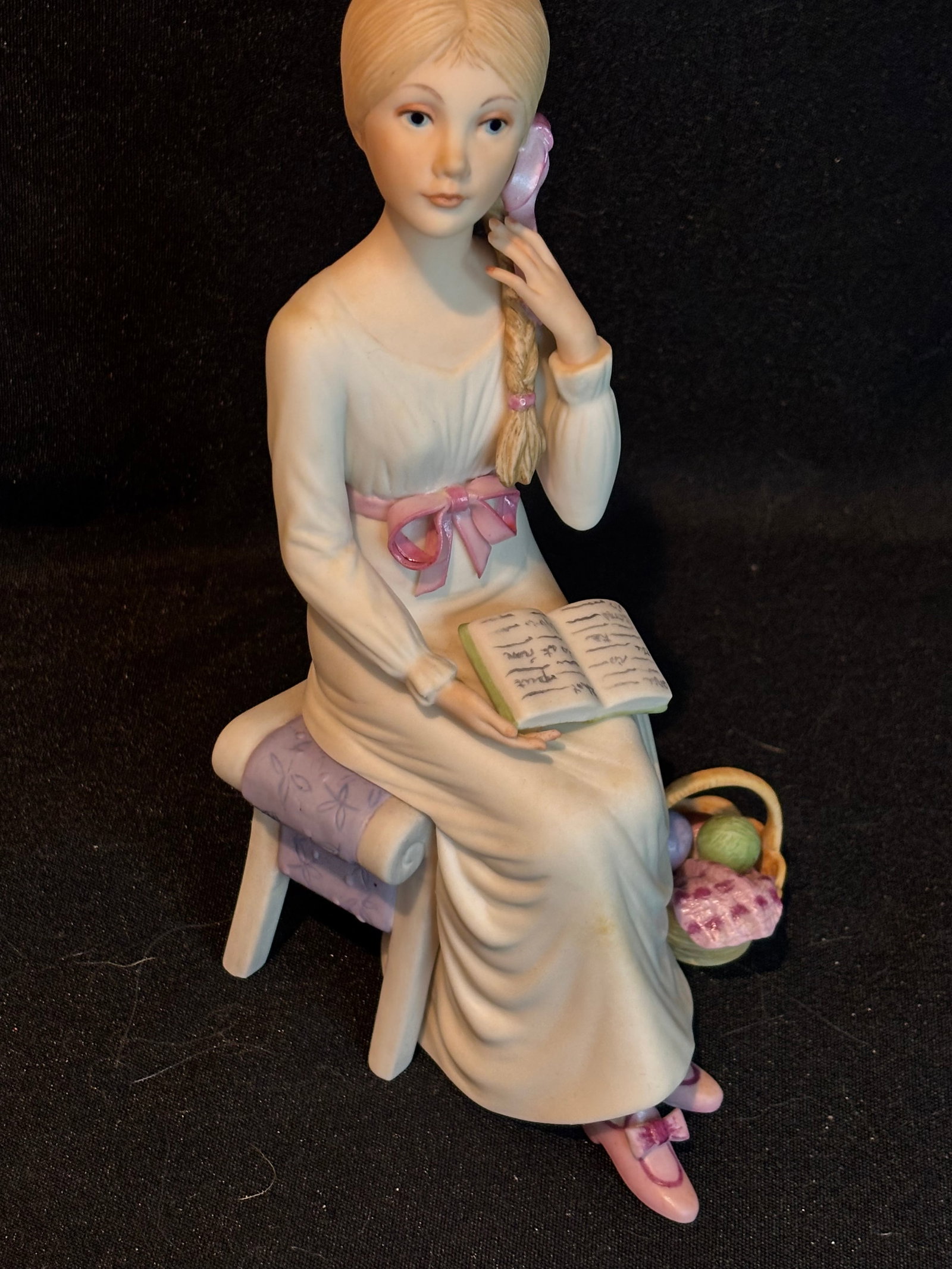 Cybis 1978 "Alice" porcelain figurine "The Children's Hour" collection: 1978 "Alice" porcelain figurine from the Cybis "Children's Hour" collection.Figurine DetailsMaker: Cybis Studios (crafted in Trenton, New Jersey).Design: A young blonde girl with a braided braid, wear