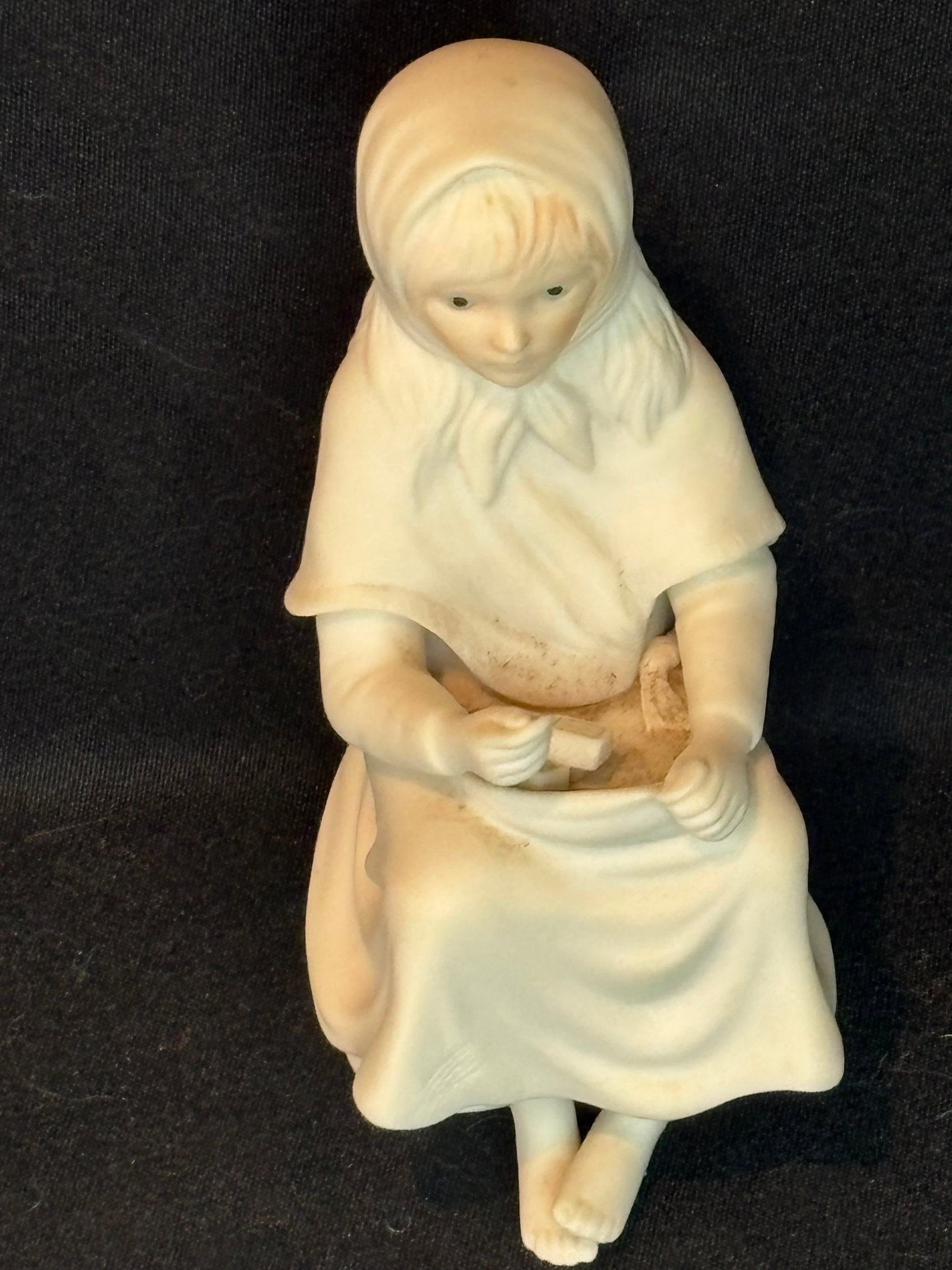 Small Cybis Match Girl porcelain figurine; missing match (1 of 5)
