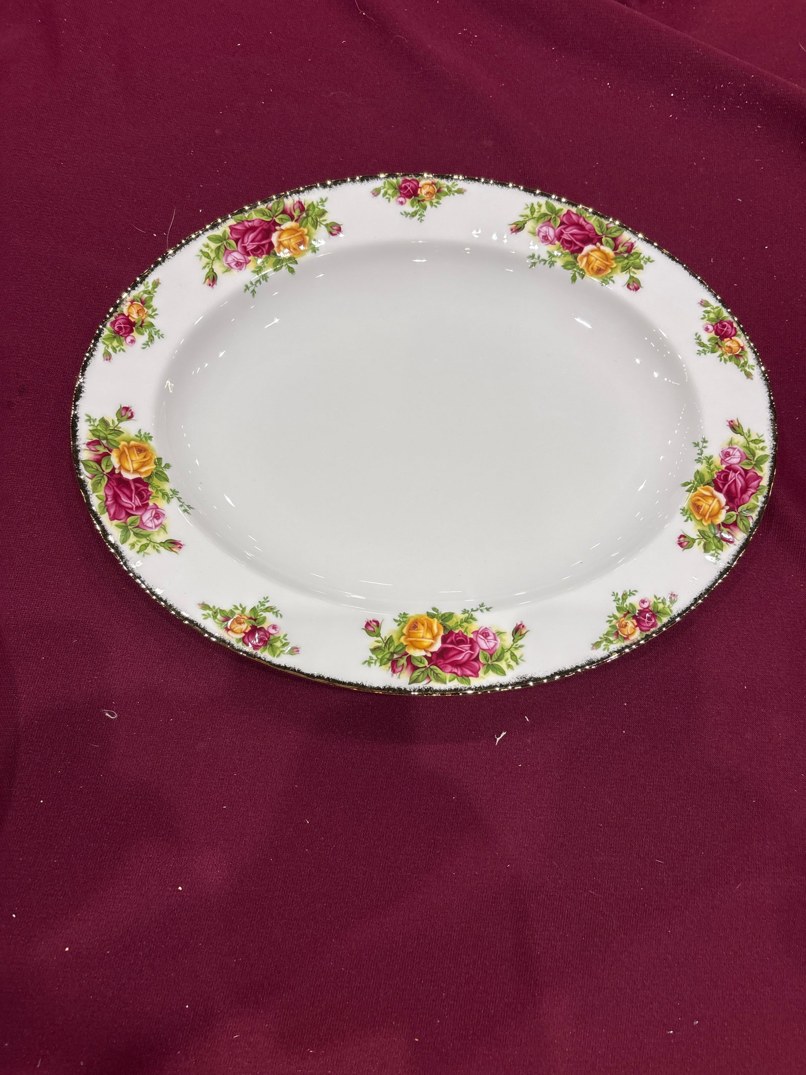 Royal Albert Old Country Roses porcelain 13&1/4 inch platter (1 of 7)