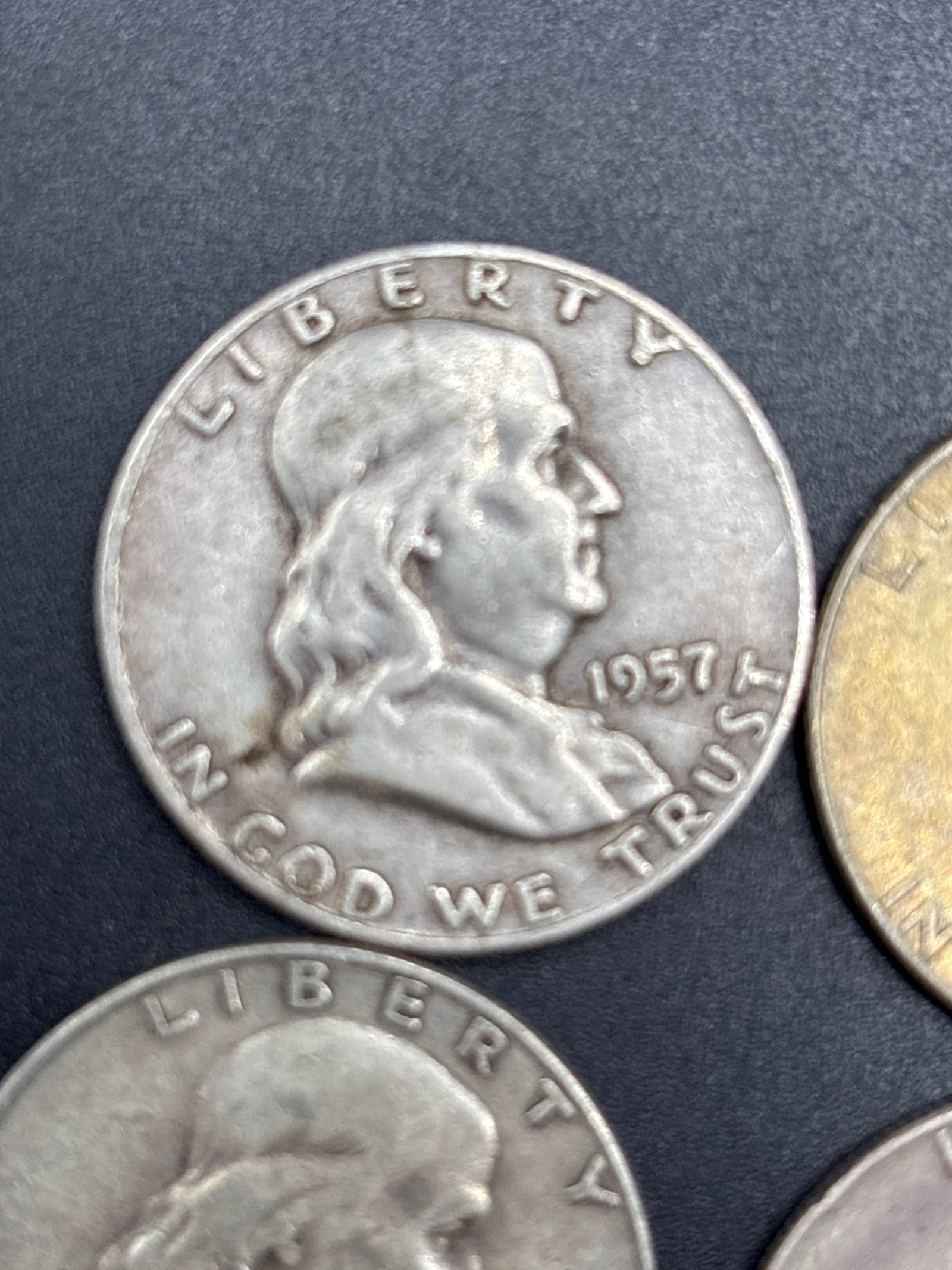 Four silver Benjamin Franklin Half DollarS - 2