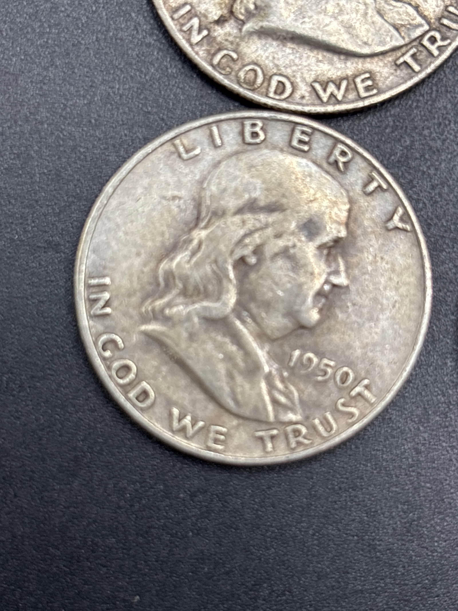 Four silver Benjamin Franklin Half DollarS - 3