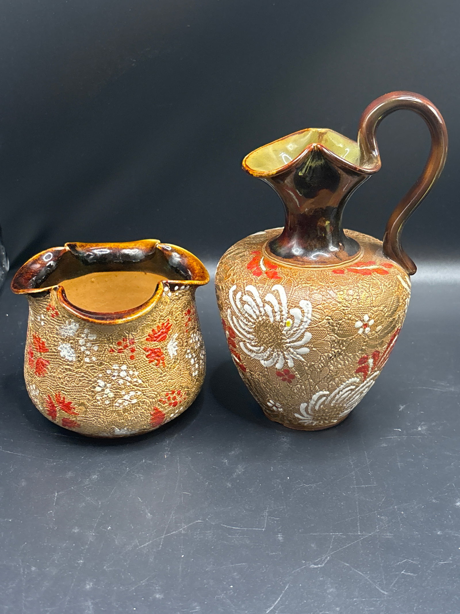 Antique Doulton Slaters stoneware ewer jug & bowl (1 of 8)