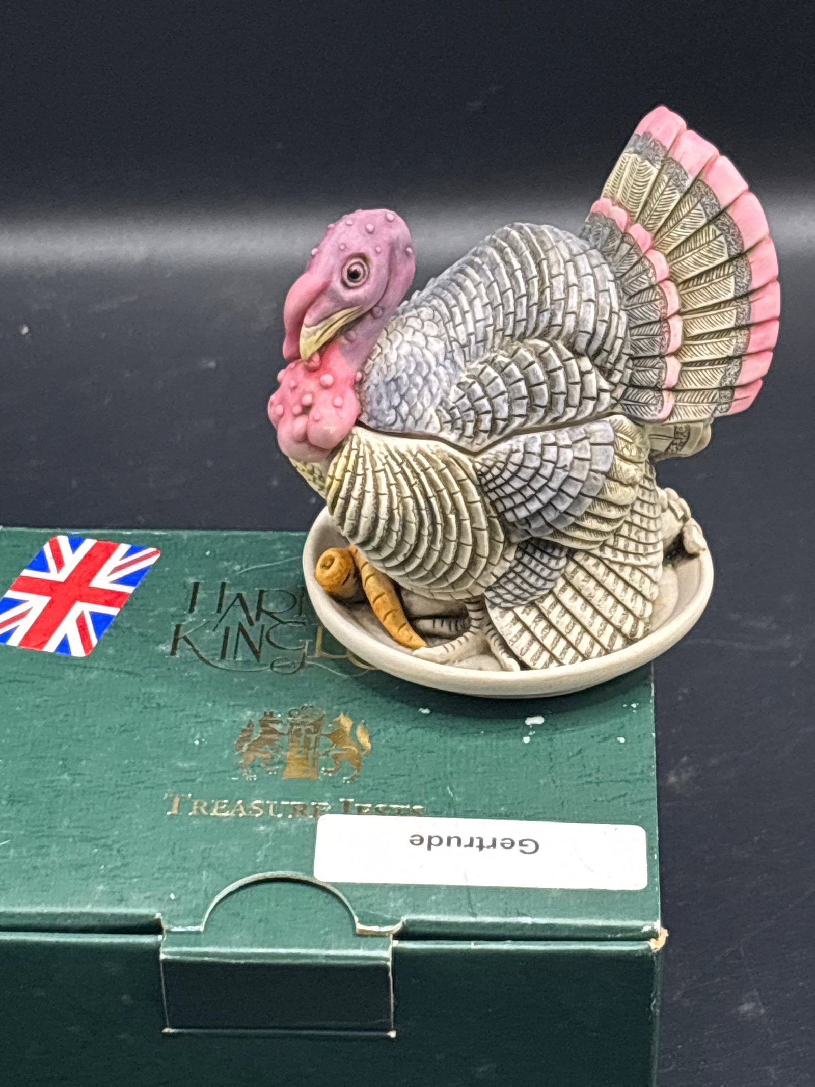 Special event Harmony Kingdom "Gobblefest" Turkey Model #TJEVGO99 trinket box (1 of 6)