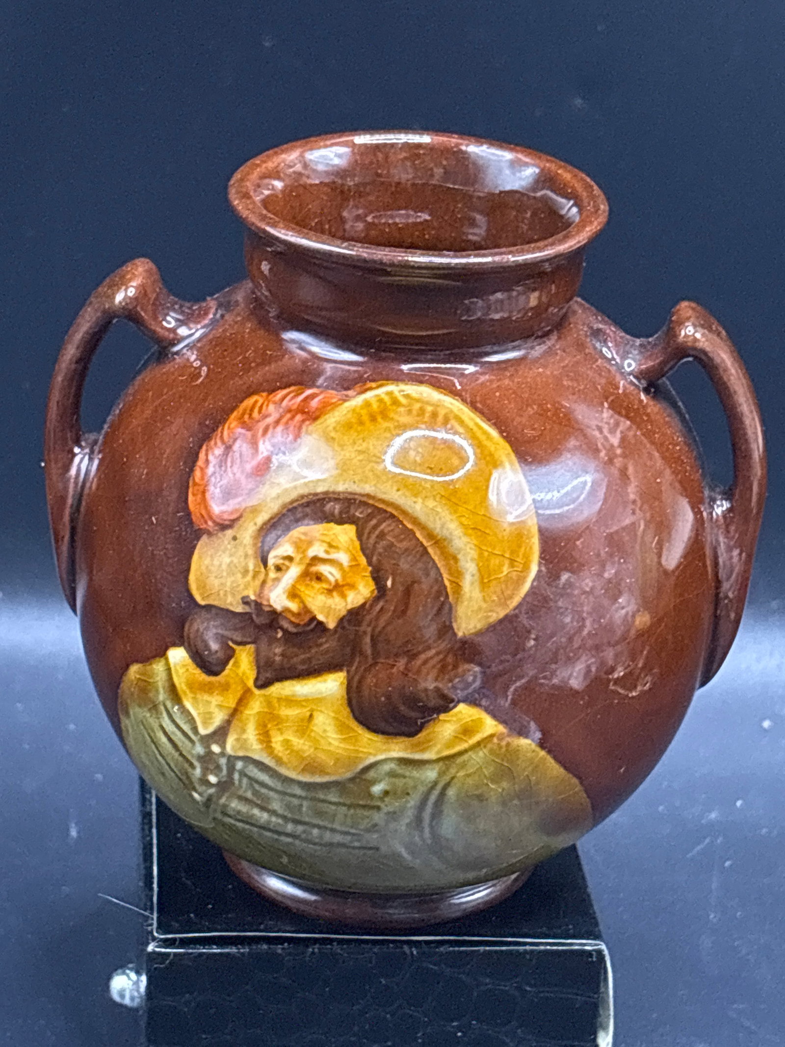 tique Royal Doulton Kingsware double-handled 3 inch vase (1 of 7)