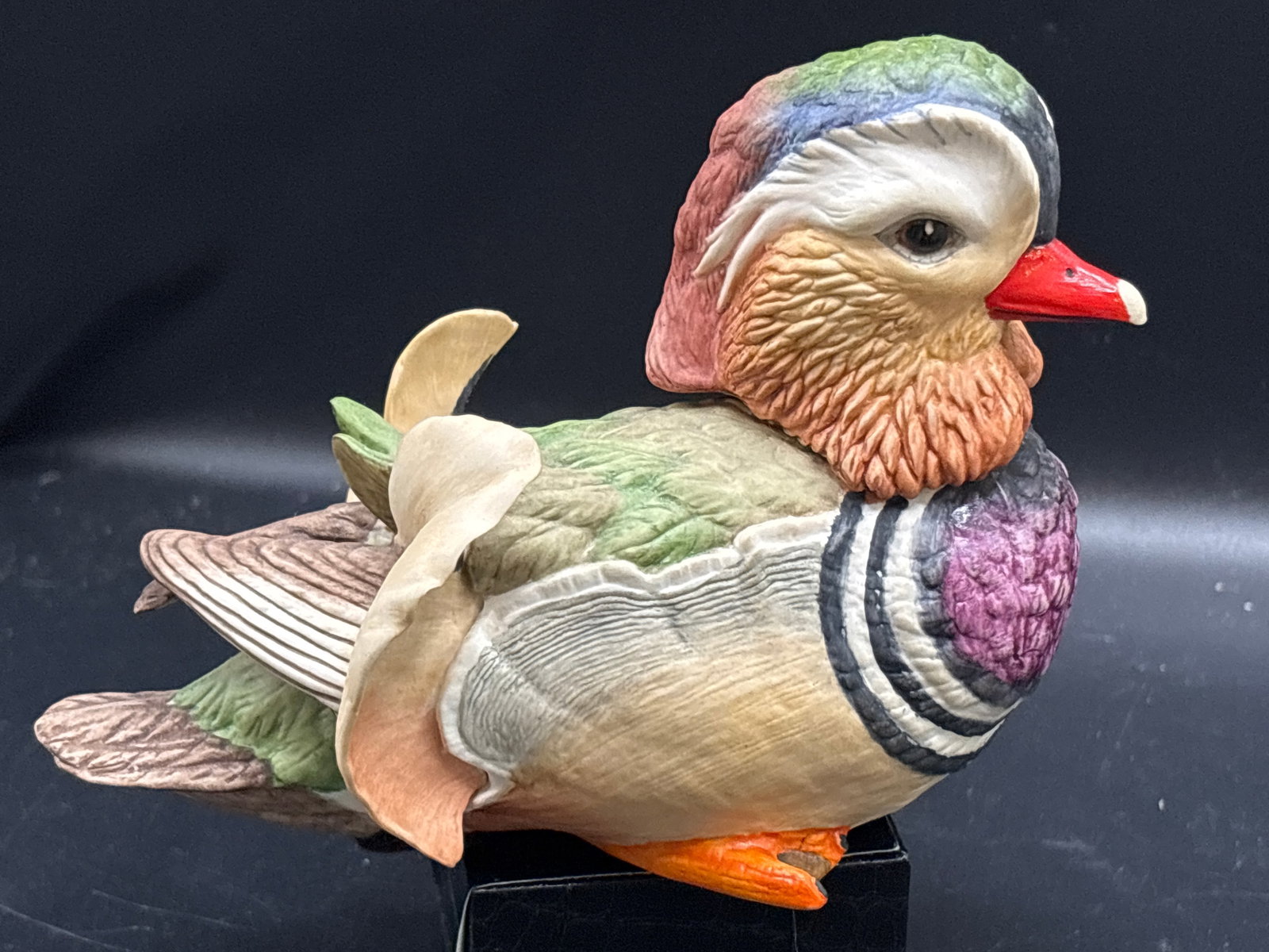 Boehm bisque porcelain Mandarin Duck 4 inch figurine (1 of 7)