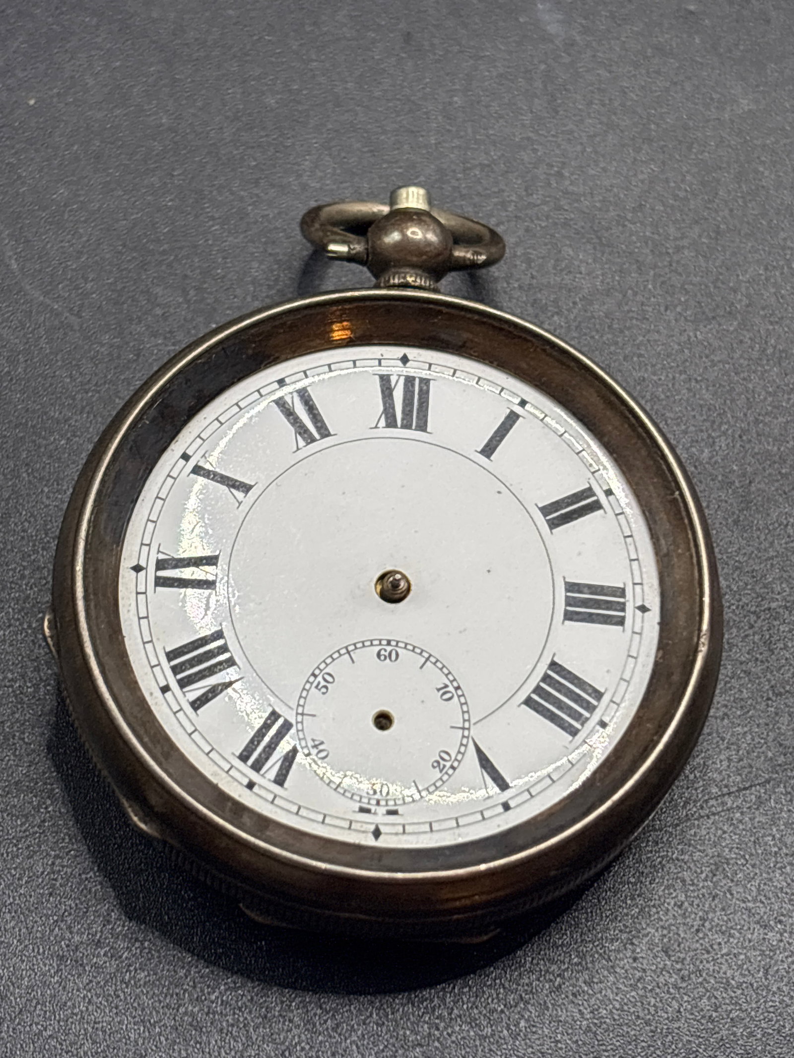 continental .925 silver pocket watch marks Glasgow 1929, 98.1g gross (1 of 7)