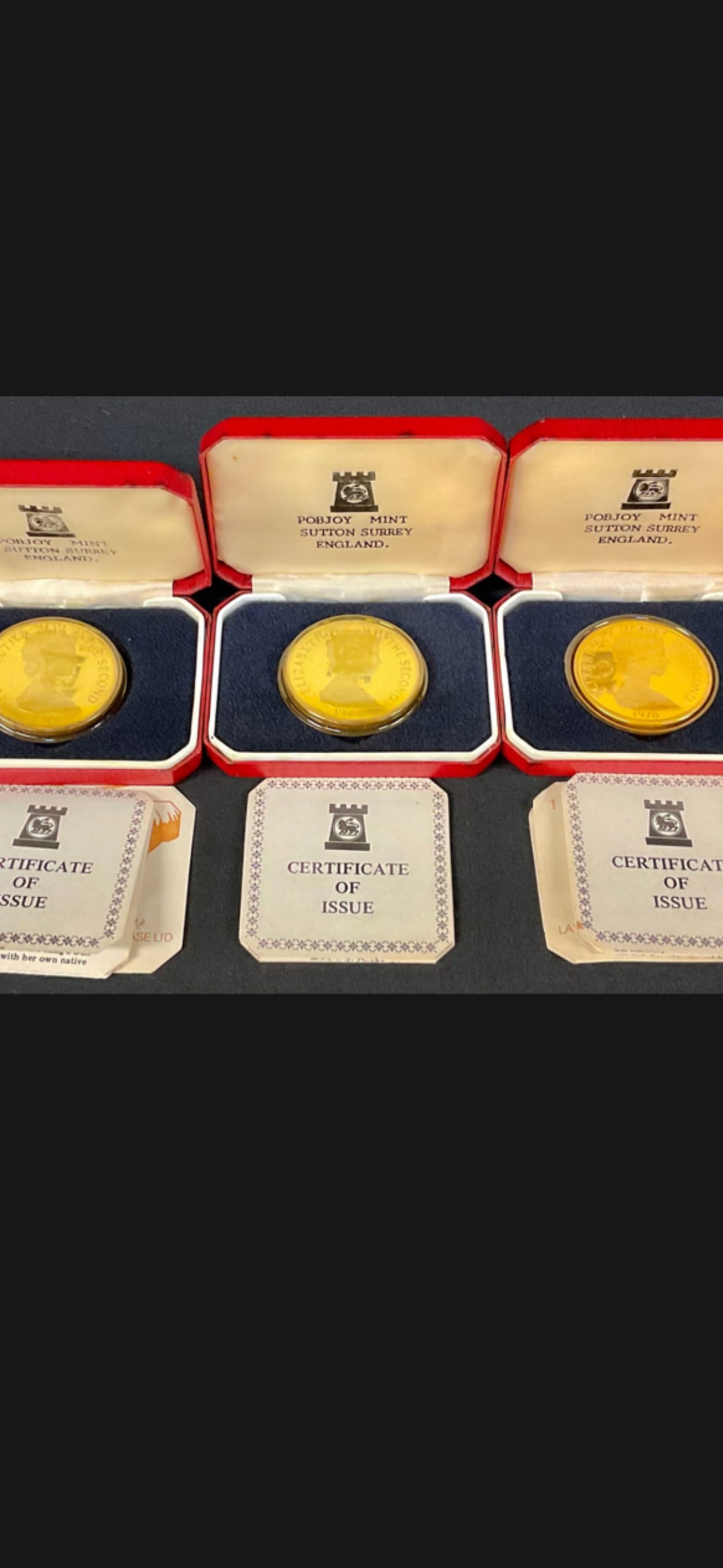 Three 28.59 grams .925 silver Silver Proof Commemorative Coins (1 of 4)