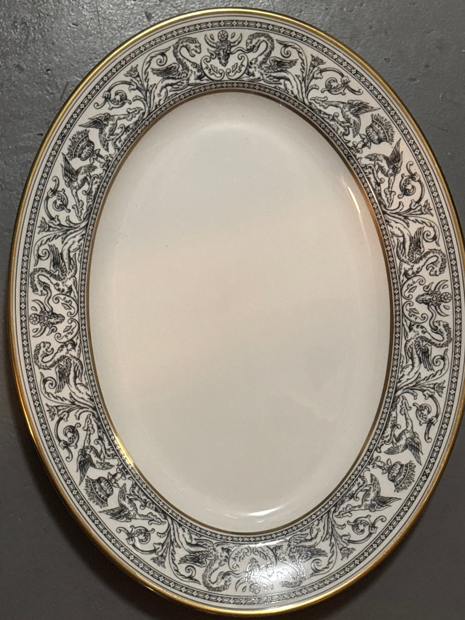 Large Wedgwood Florentine Black pattern 17 inch platters (1 of 6)