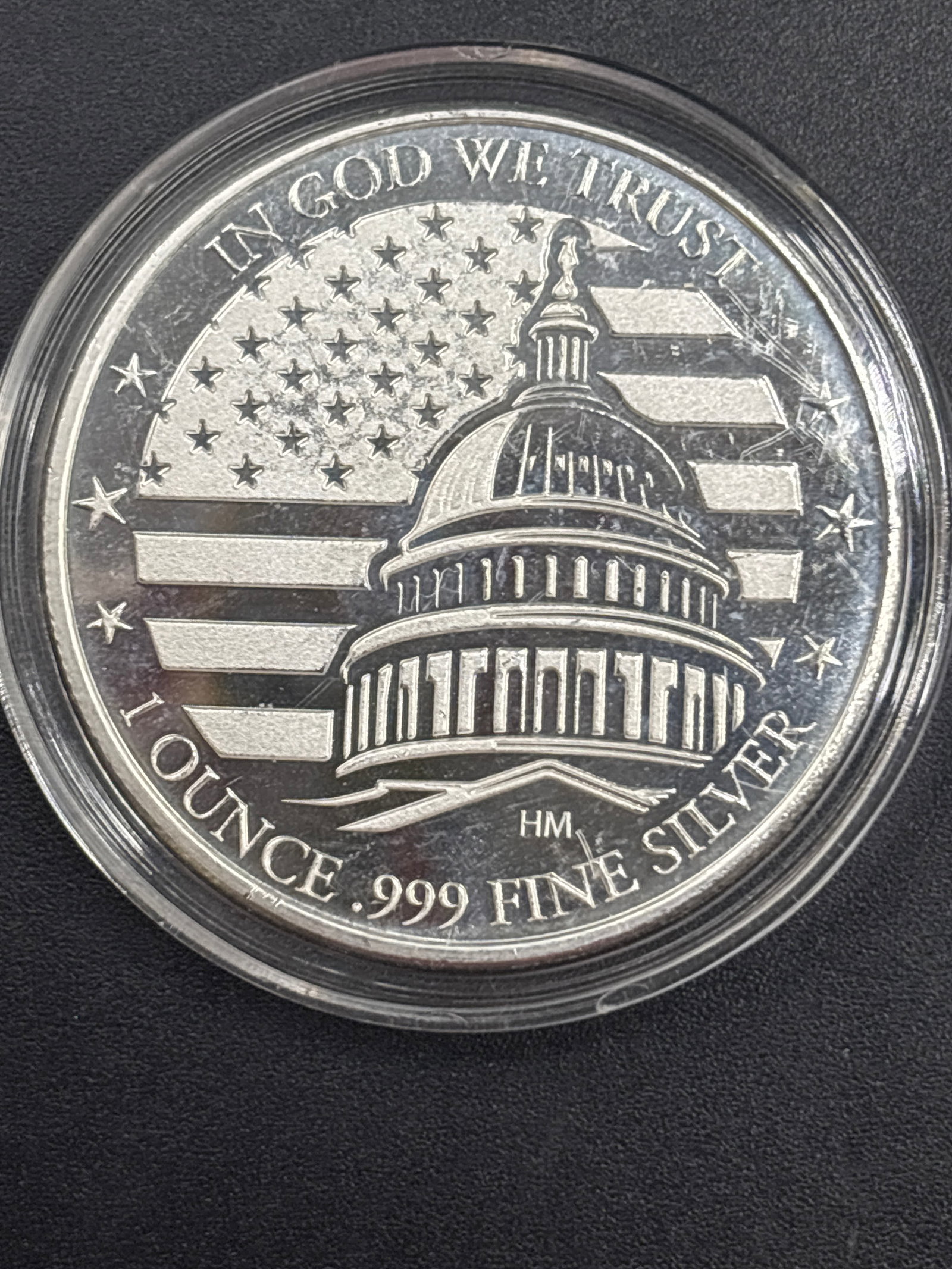 1 troy ounce .999 fine silver 2020 AMAC First Fidelity Reserve 1 oz silver round: 2020 AMAC First Fidelity Reserve 1 oz silver round enclosed in a protective plastic capsule. Key DetailsIssuer: Association of Mature American Citizens (AMAC) in partnership with First Fidelity Reserv