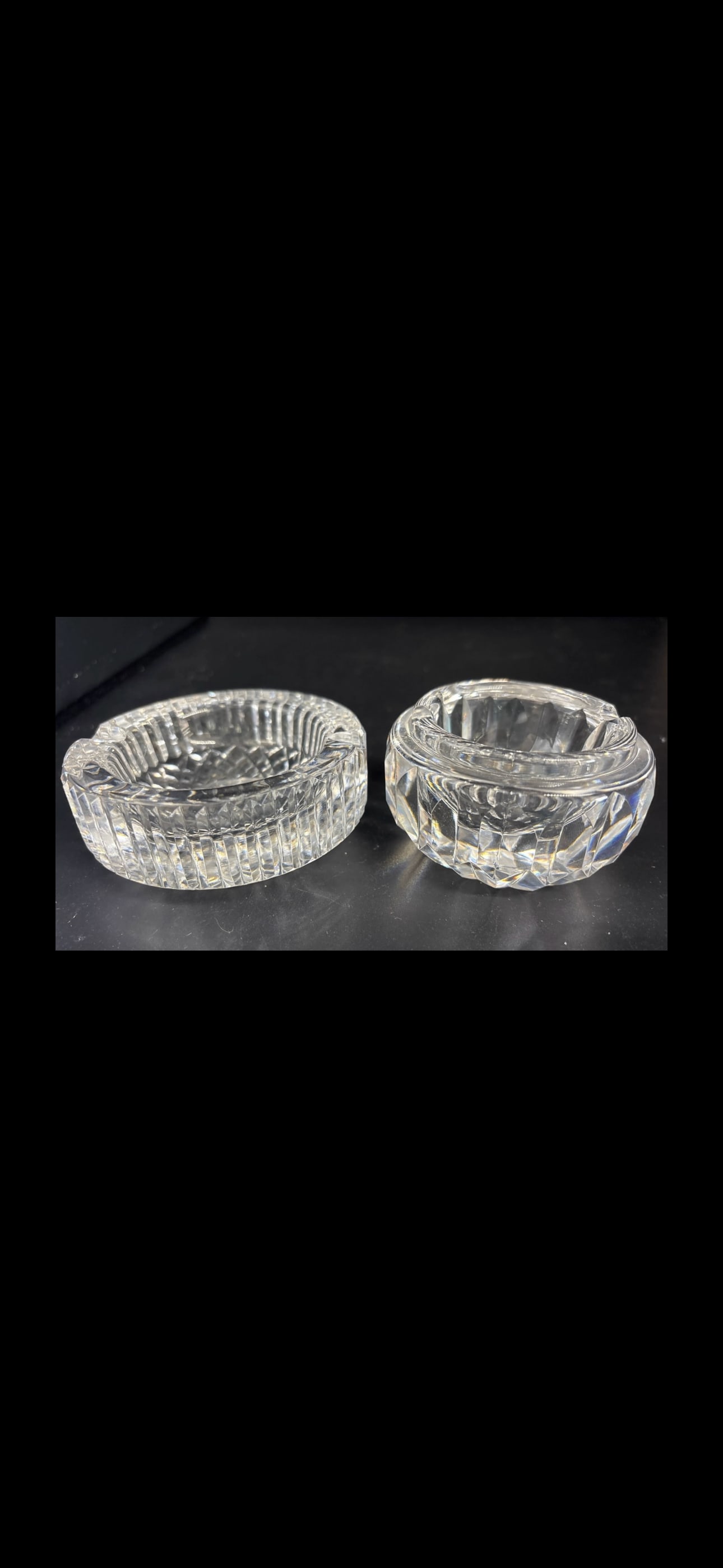 Two vintage Waterford Crystal ashtrays (1 of 4)