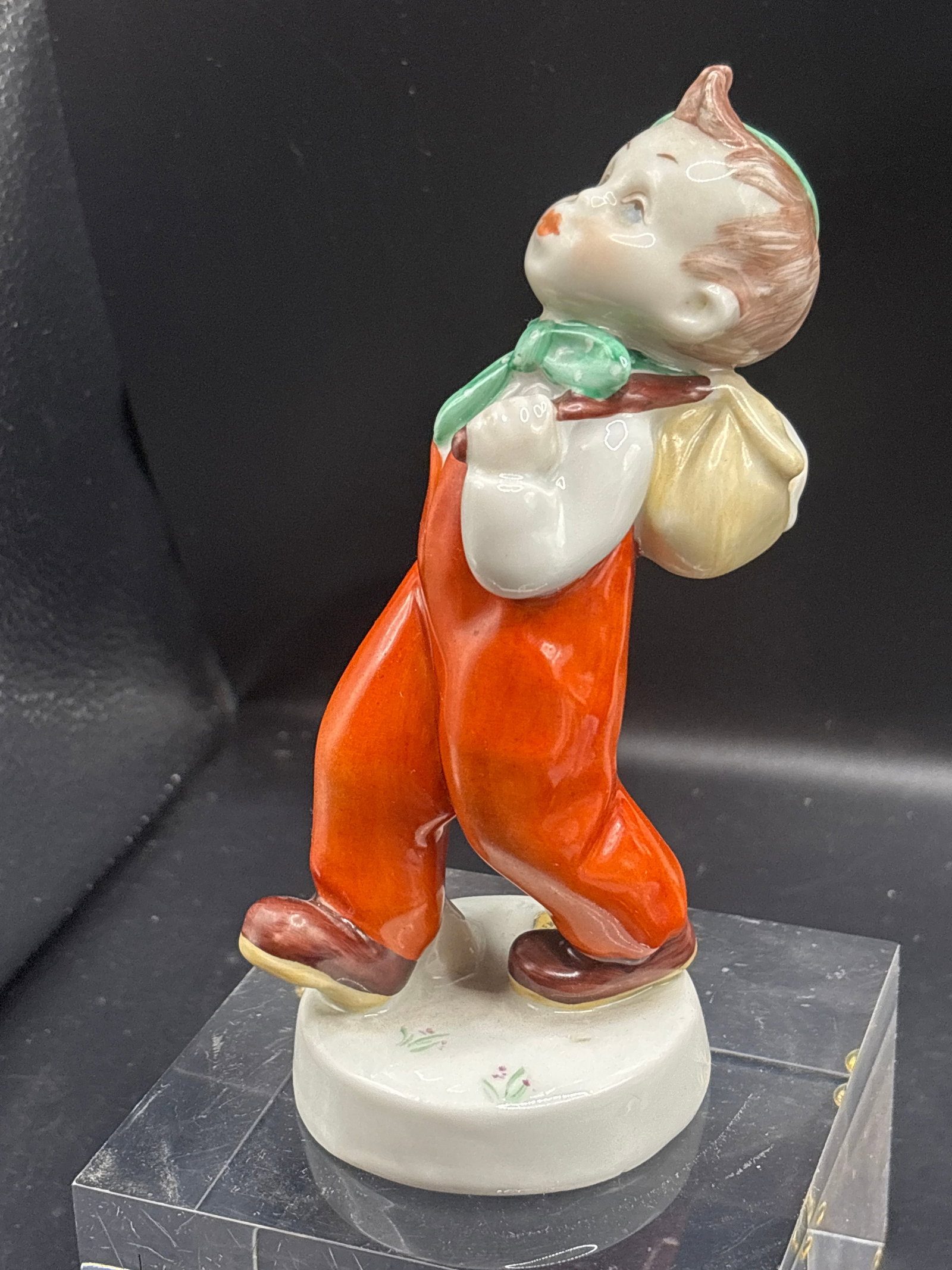 vintage Royal Dux Bohemia porcelain Little Traveler sculpture 5 inch (1 of 6)