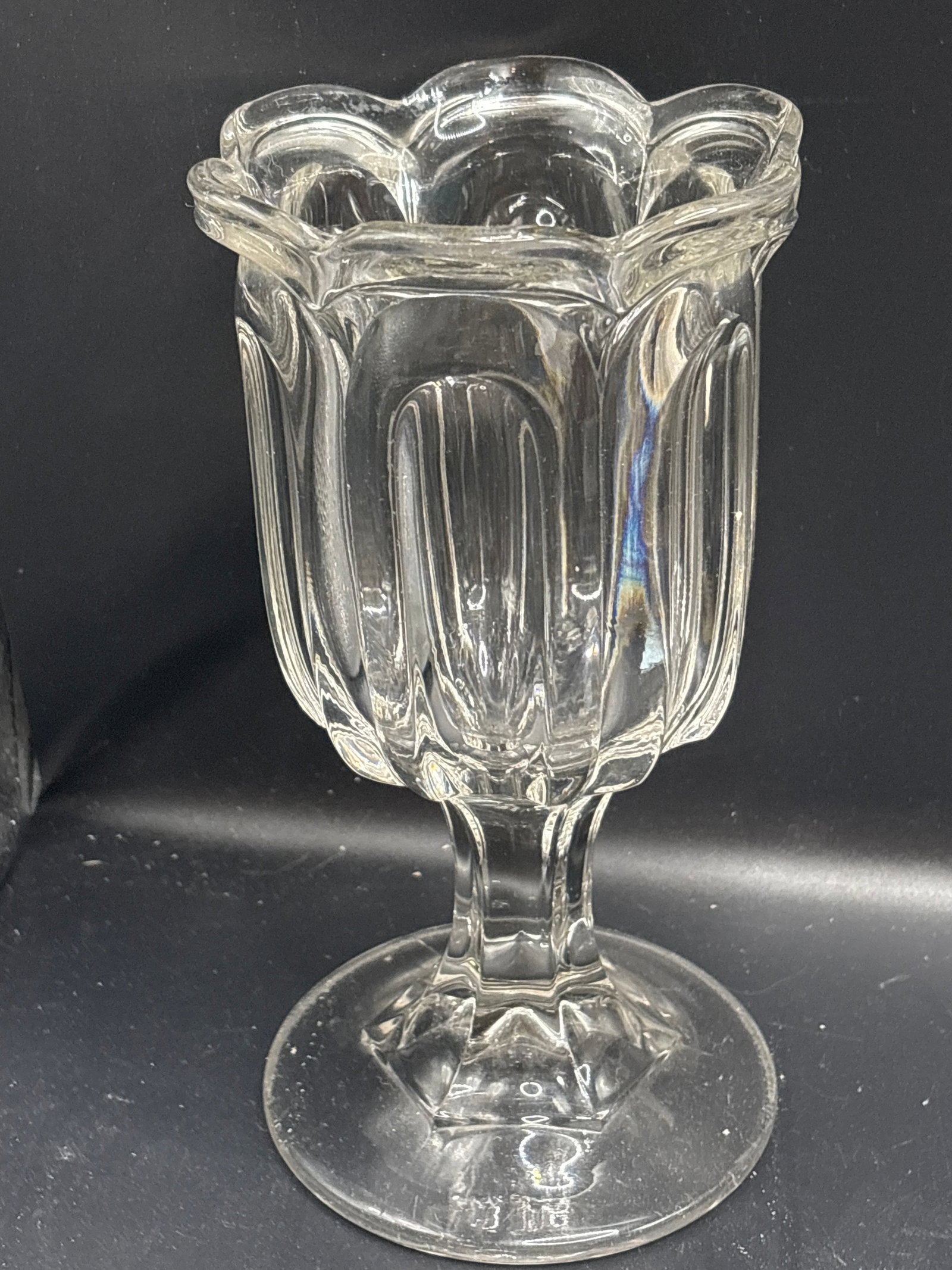 7&1/2 inch antique Early American Pressed Glass spooner or celery vase (1 of 4)
