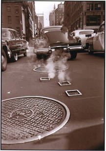 Werner Bischof (1916-1954), Steam Escapes, New York City, 1953 (printed later): Werner Bischof (1916-1954), Steam Escapes, New York City, 1953 (printed later), H x W: 20.8 x 14.5 cm, archival digital print. The work is mounted to a backing board, and has an archival label from Gr