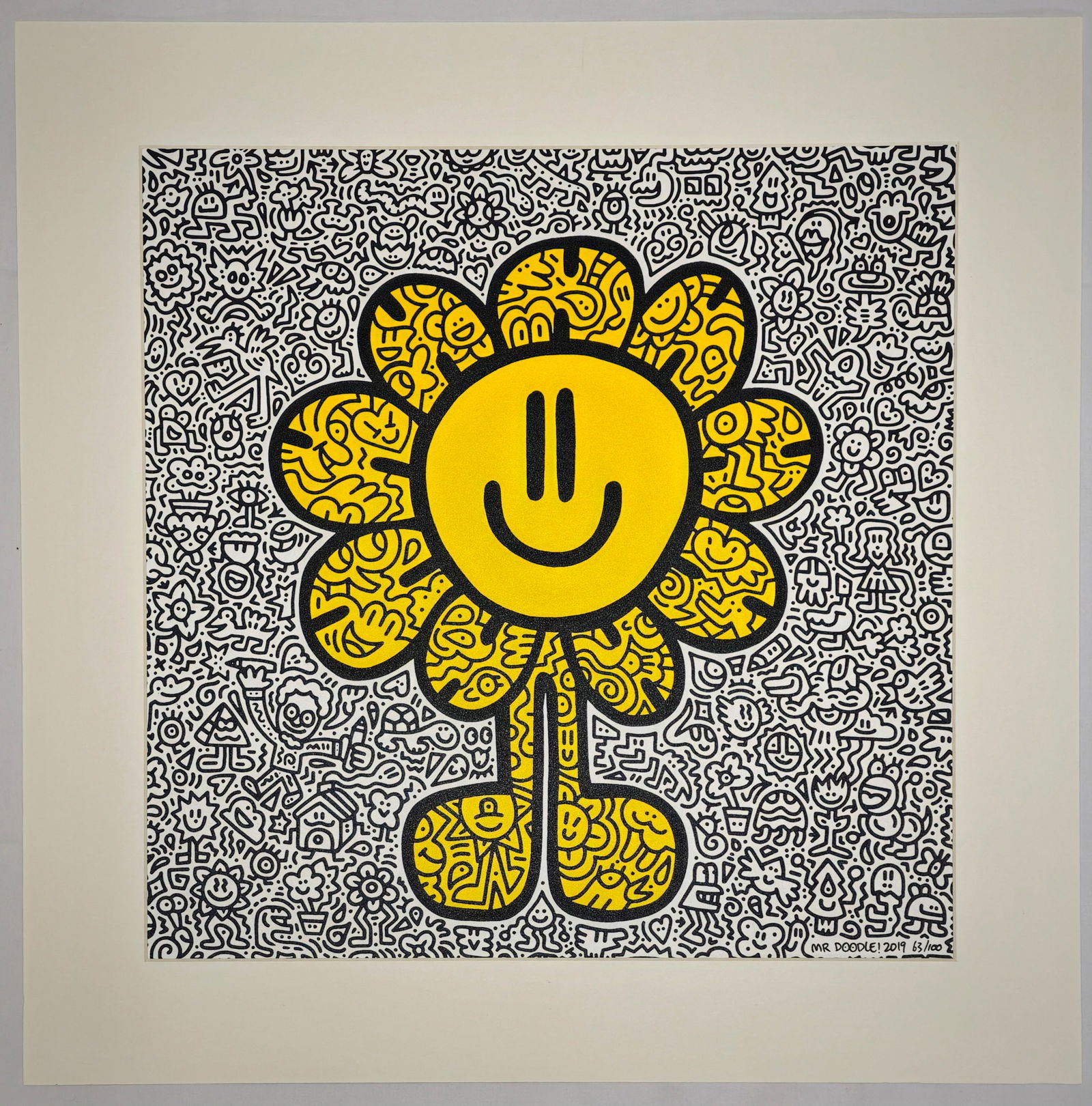 Mr Doodle, Yellow Flower, 2019 (1 of 2)