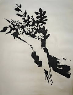 Banksy (1973-), Flower Thrower, 2019: Banksy (1973-), Flower Thrower, 2019, H x W: 77.0 x 55.0 cm, silkscreen on thin paper.