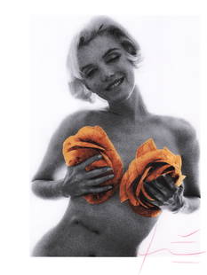 Bert Stern (1929-2013), Marilyn Monroe, Gold Roses, 1962: Bert Stern (1929-2013), Marilyn Monroe, Gold Roses, 1962, H x W: 42.0 x 33.0 cm, pigment print photograph on semi-matte paper. This artwork is signed in red crayon on recto, and is dated, signed and s