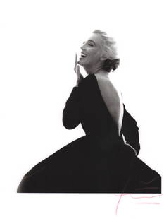 Bert Stern (1929-2013), Marilyn Monroe, Laughing In Black Dress, 1962 (printed 2012): Bert Stern (1929-2013), Marilyn Monroe, Laughing In Black Dress, 1962 (printed 2012), H x W: 42 x 33 cm, pigment print, signed recto and verso in red crayon, stamped by the artists studio, dated, and