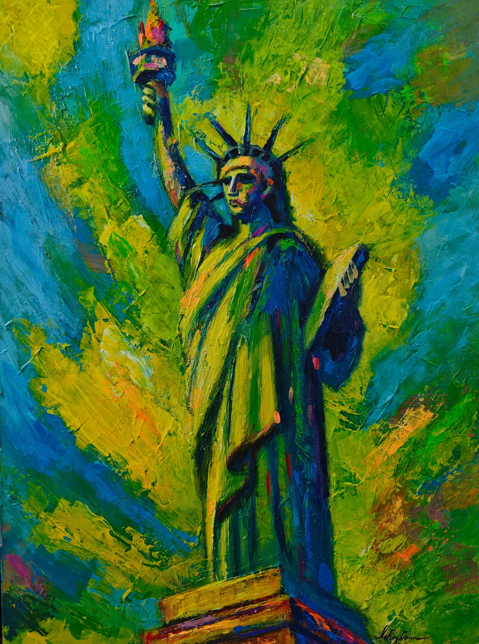 Attributed to Leroy Neiman (1921-2012), Lady Liberty Rising, 1993 (1 of 3)