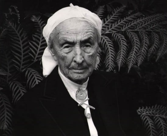 Ansel Adams (1902-1984), Georgia O'Keeffe, 1981: Ansel Adams (1902-1984), Georgia O'Keeffe, 1981, H x W: 19.4 x 23.4 cm, silver gelatin print. The work bears the artist's copyright-stamp verso, and features various archival notations written in penc