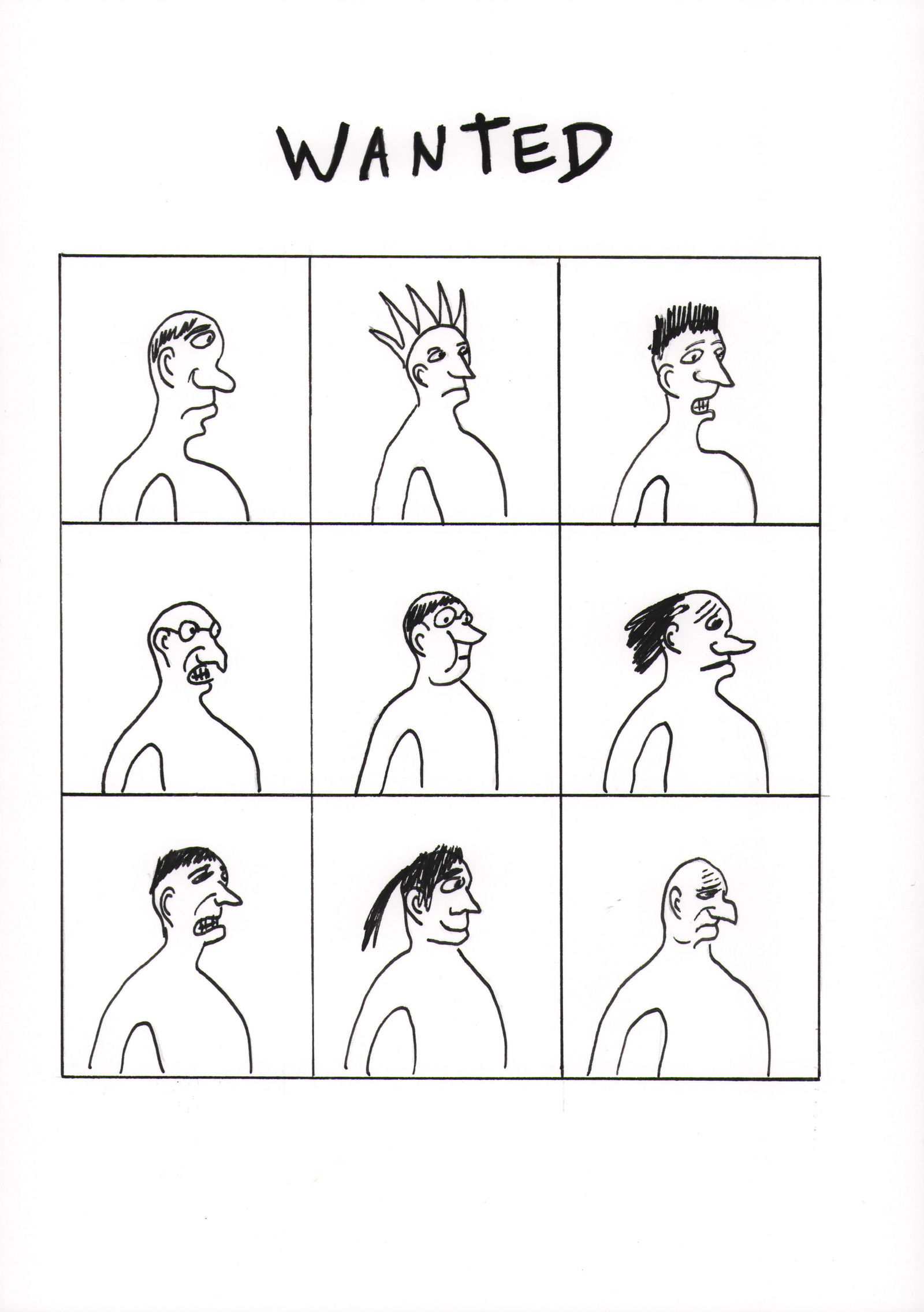 David Shrigley (1968-), Wanted, 2010: David Shrigley (1968-), Wanted, 2010, H x W: 29.7 x 21 cm, ink on paper. Affixed to verso is a label from the Anton Kern Gallery, featuring title and date.