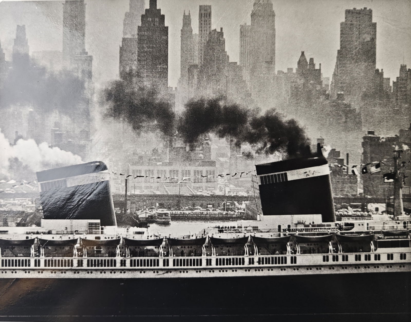 Andreas Feininger (1906-1999), The SS United States passing 42nd Street, 1952 (printed later) (1 of 2)